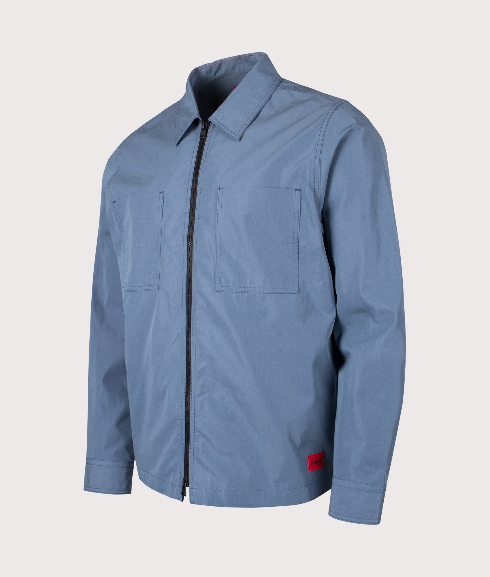 Evalom Shirt in Open Blue | HUGO | EQVVS | Front angle shot 