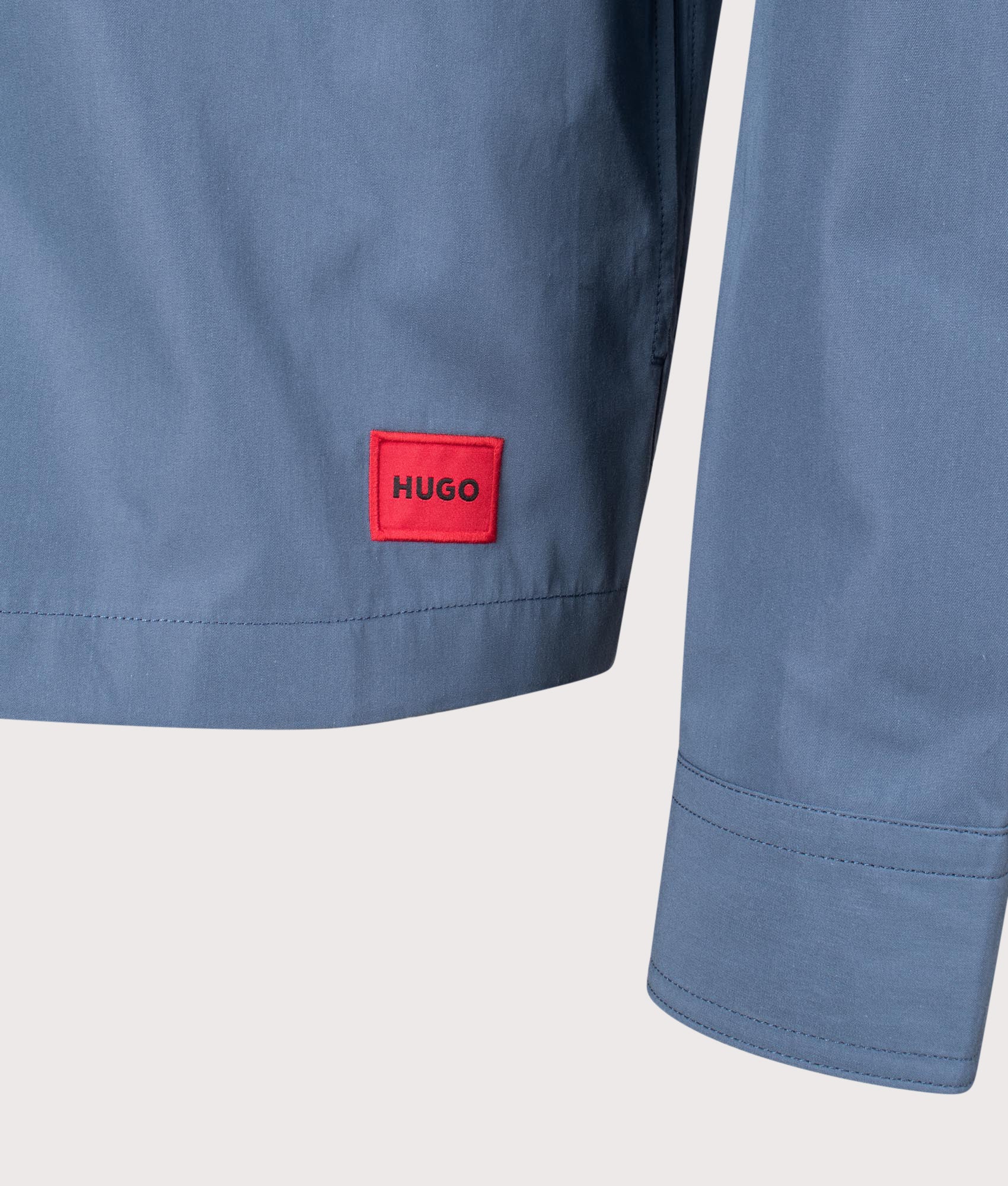 Evalom Shirt in Open Blue | HUGO | EQVVS | Front detail shot 