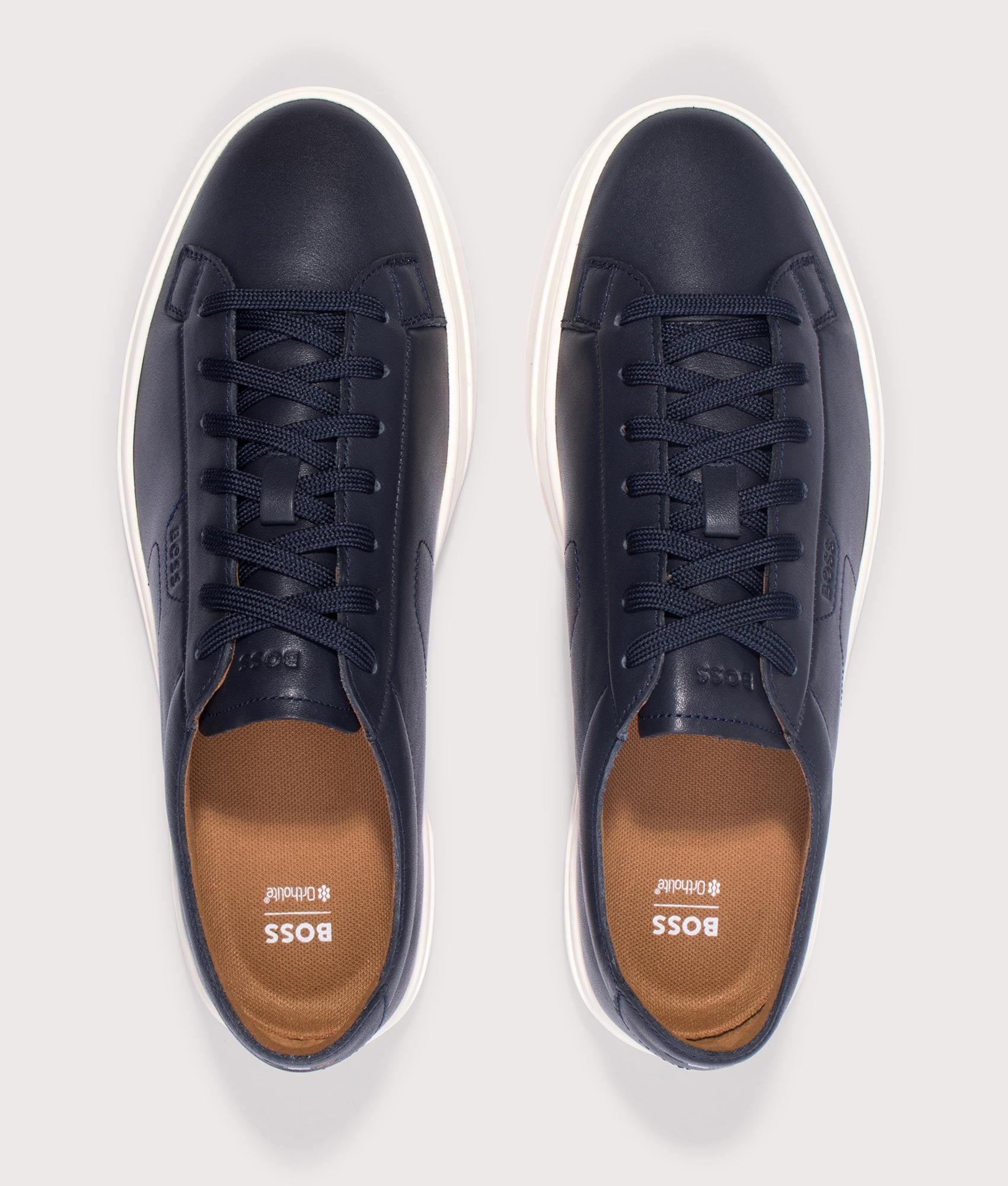 Kieran Tenn Trainers in Dark Blue | BOSS | EQVVS | Top shot 