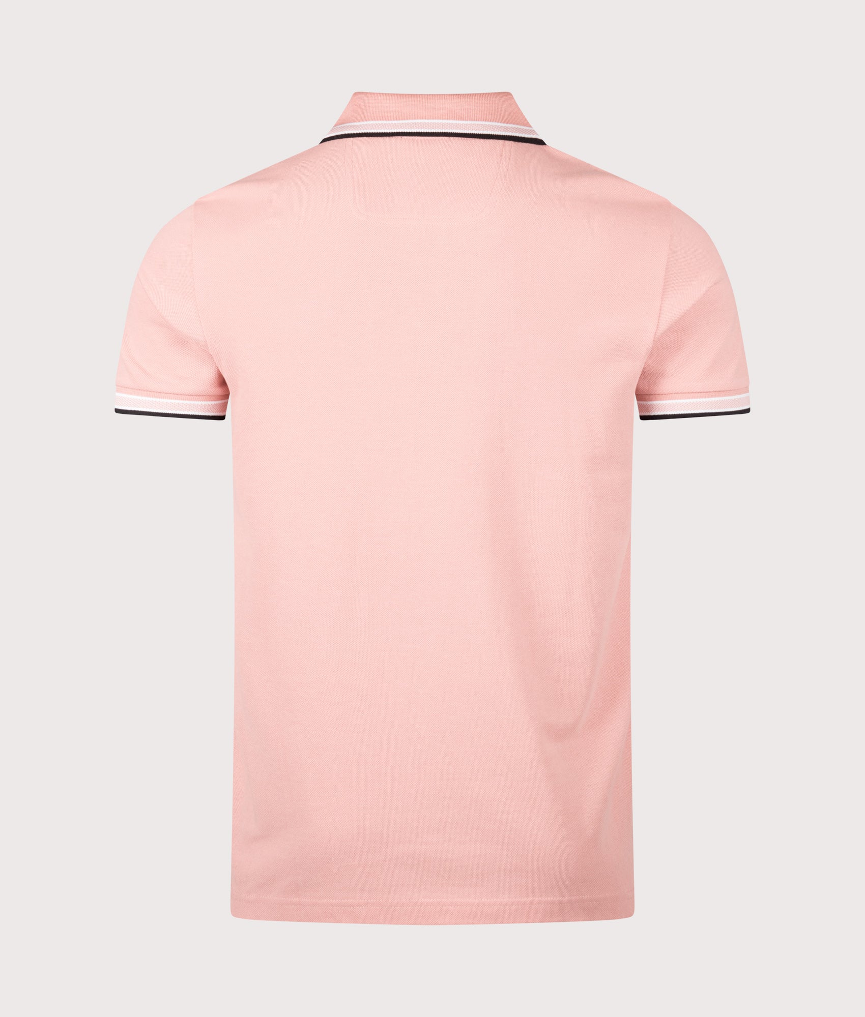 Paddy Polo Shirt in Light/Pastel Pink by BOSS. Shot by EQVVS. Back shot.