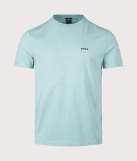 Crew Neck Tee T-Shirt: 445 Turquoise/Aqua 