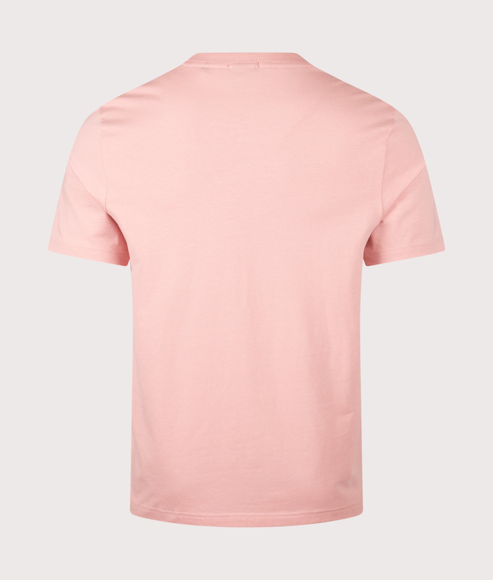 Crew Neck Tee T-Shirt in Light/Pastel Pink by BOSS. Shot by EQVVS. Back shot.