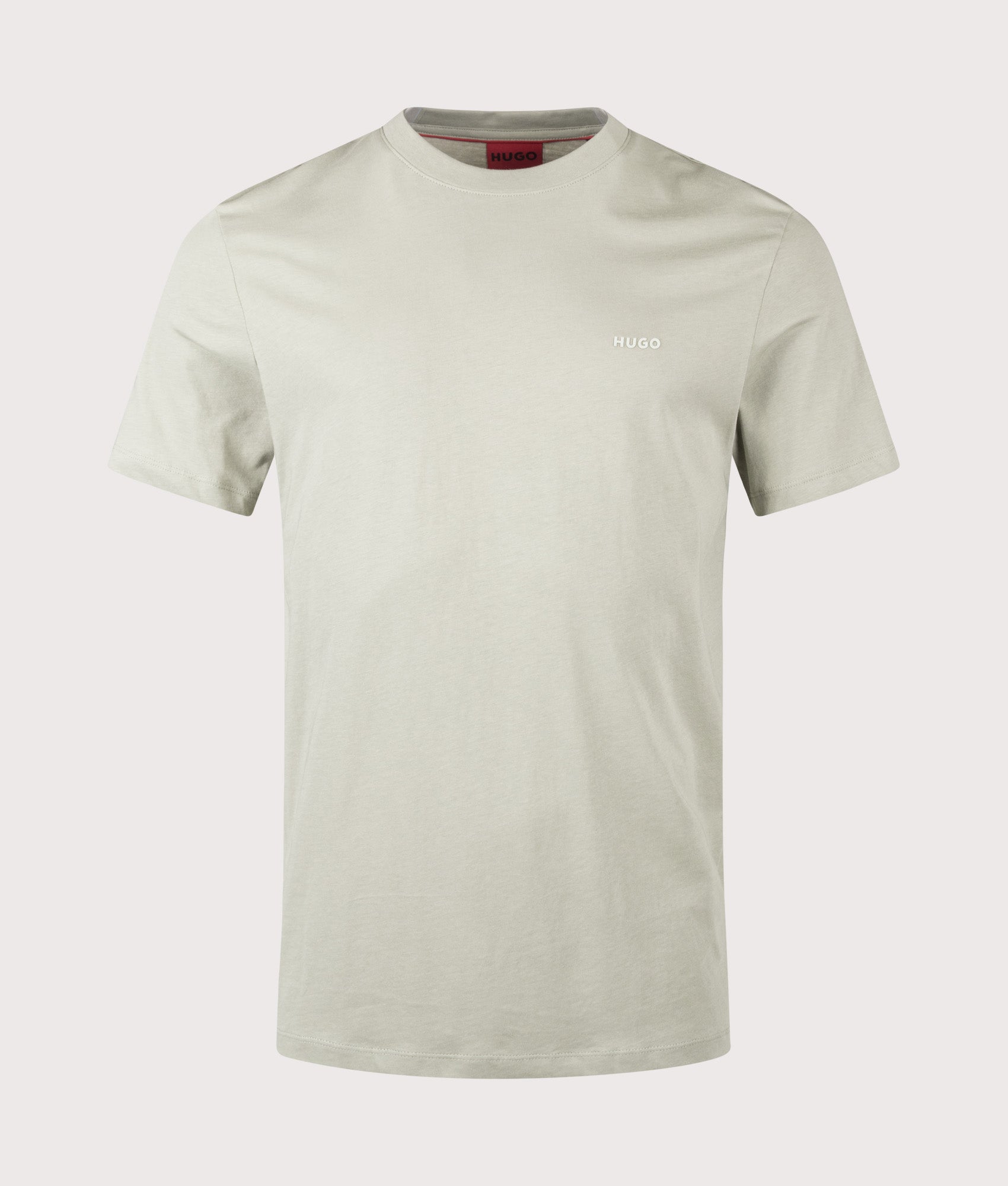 Dero222 T-Shirt in Light/Pastel Green by HUGO. Shot by EQVVS. Front shot.