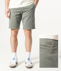 Slim Fit Chino Shorts: 076 Open Grey 