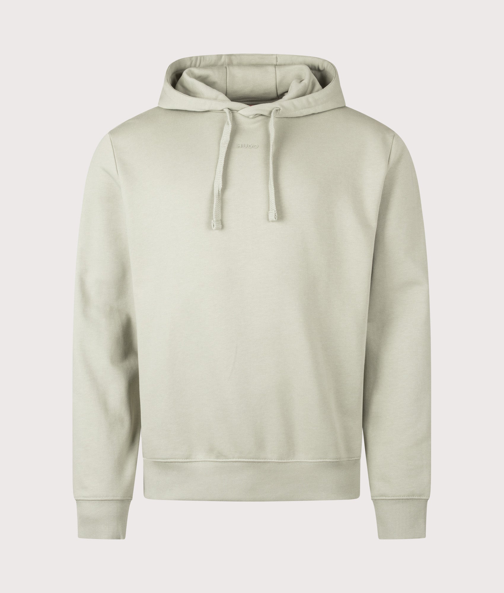 Relaxed Fit Dapo Hoodie in Light/Pastel Green by HUGO. Shot by EQVVS. Front Shot.