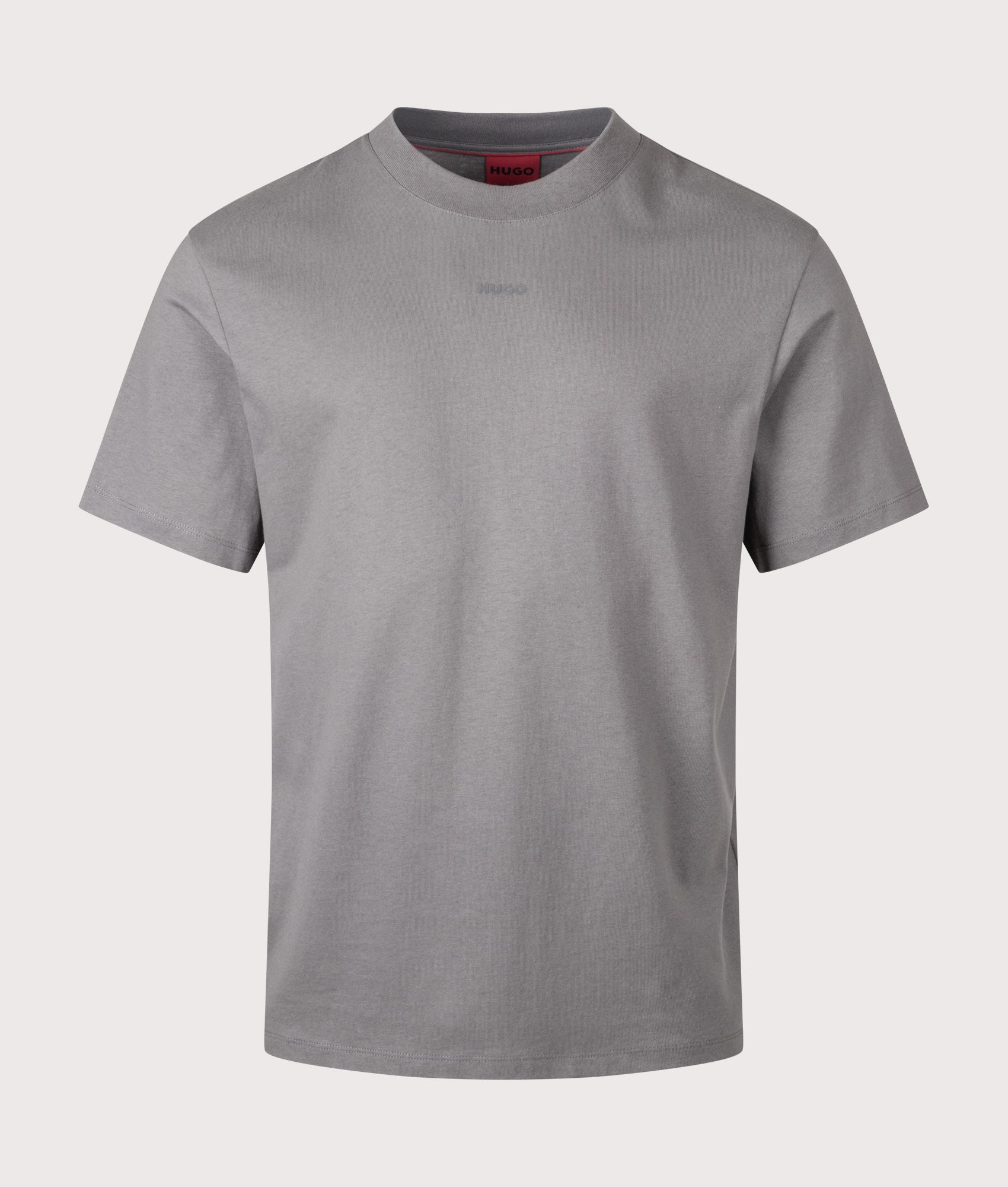 HUGO Relaxed Fit Dapolino T-Shirt in Dark Grey at EQVVS Menswear. Front shot.