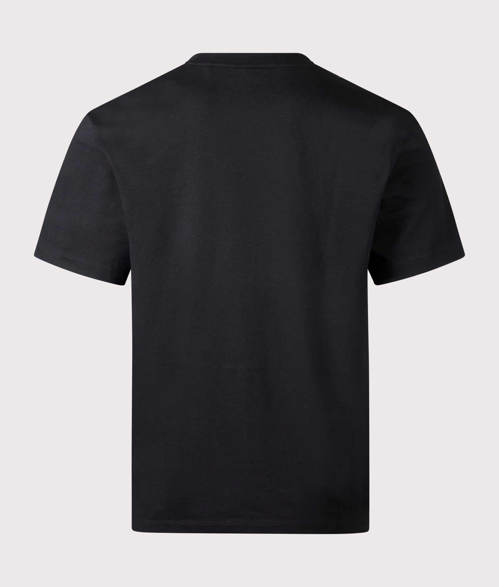 HUGO Relaxed Fit Damoru T-Shirt in Black at EQVVS Menswear. Back shot.