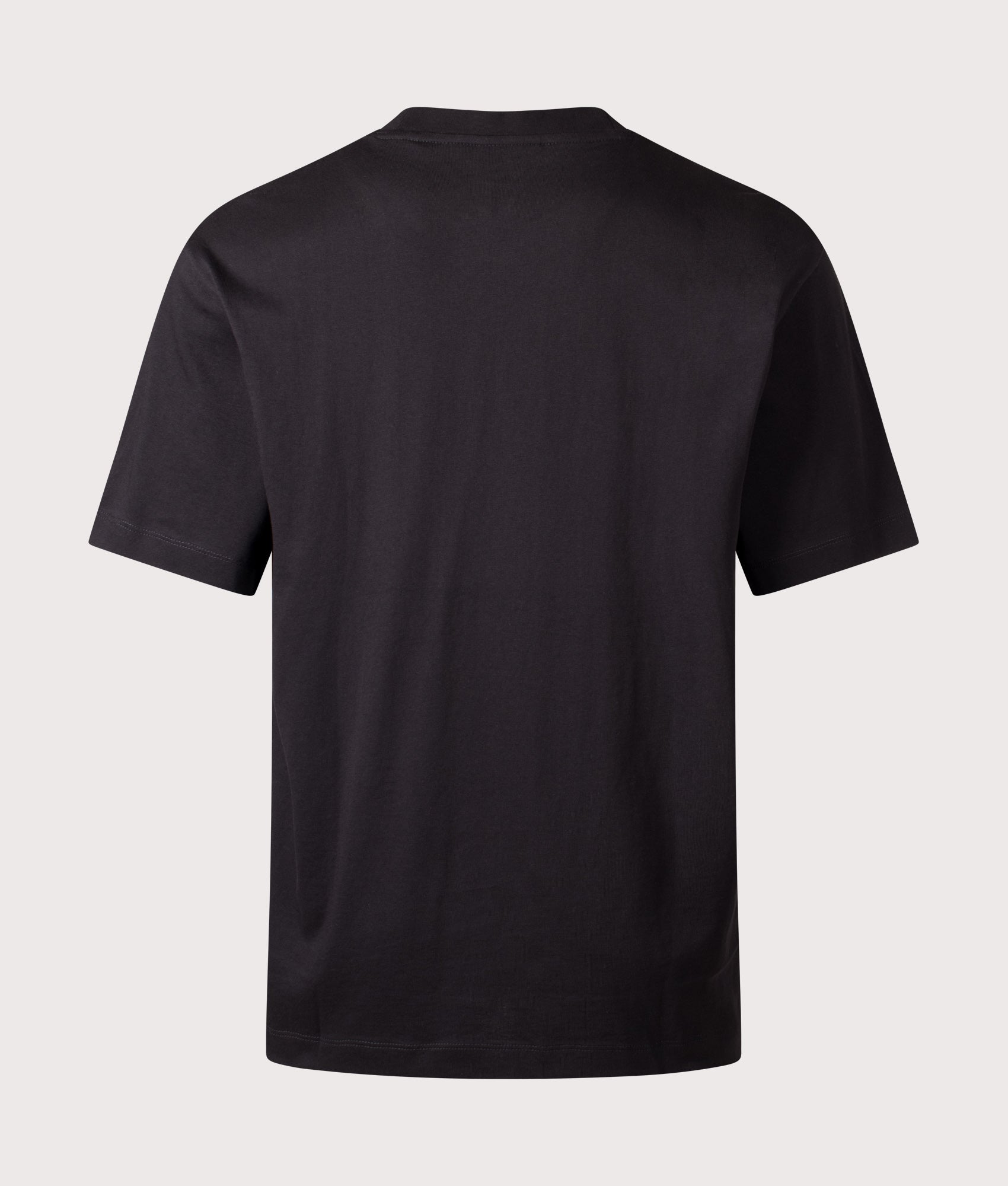 HUGO Oversized Draxon T-Shirt in Black at EQVVS Menswear. Back shot.