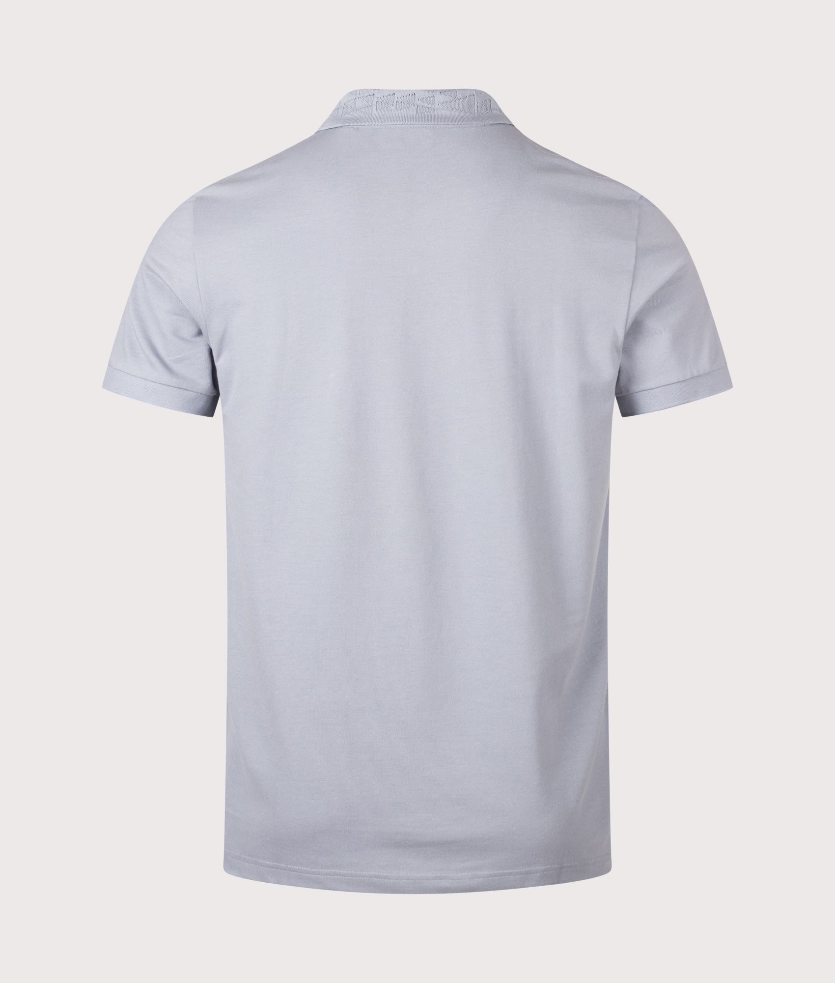BOSS Swing Paddy Polo Shirt in Dark Grey at EQVVS Menswear. Back shot.