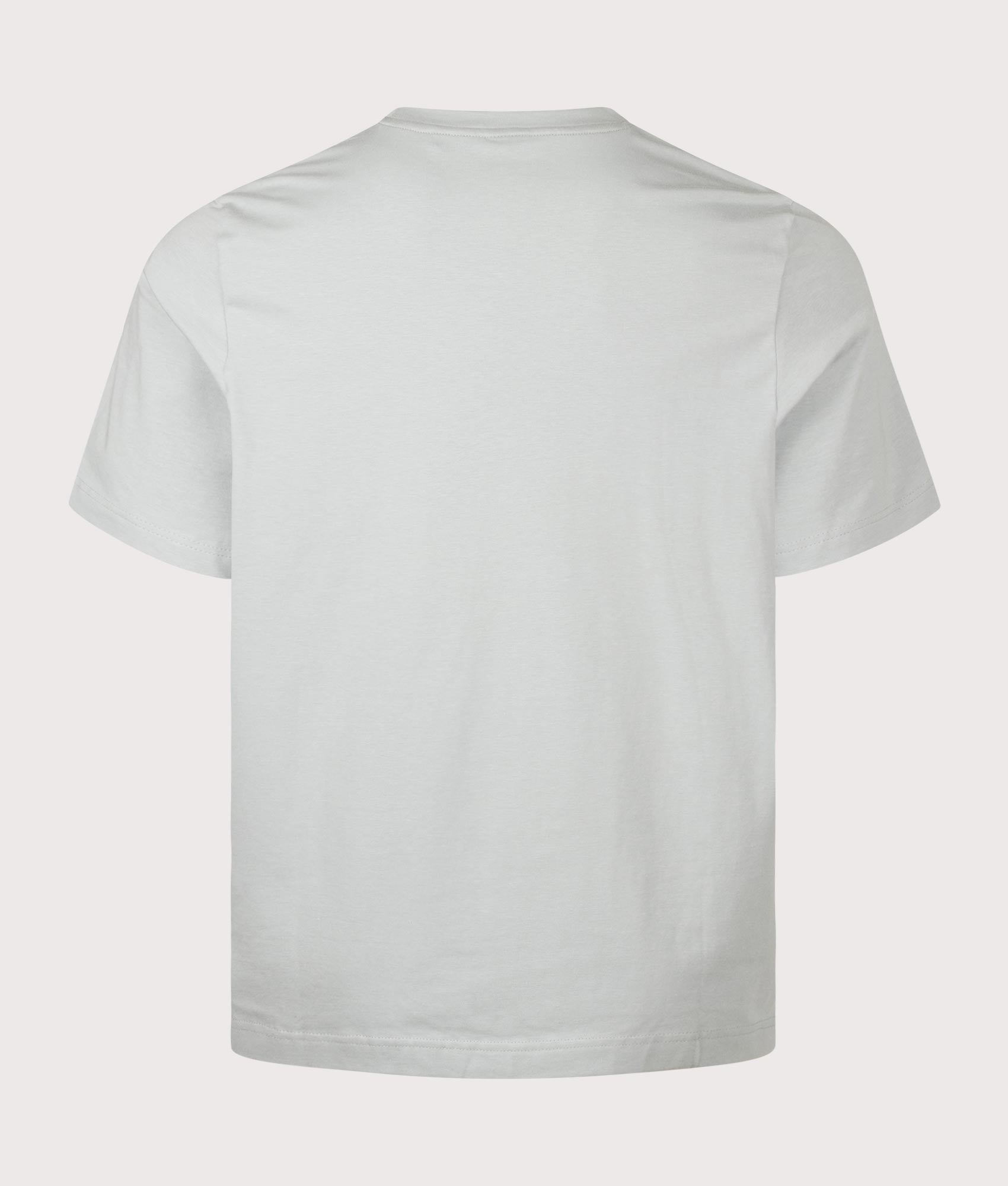 BOSS Relaxed Fit TChup T-Shirt in Open Grey at EQVVS Menswear. Back shot.