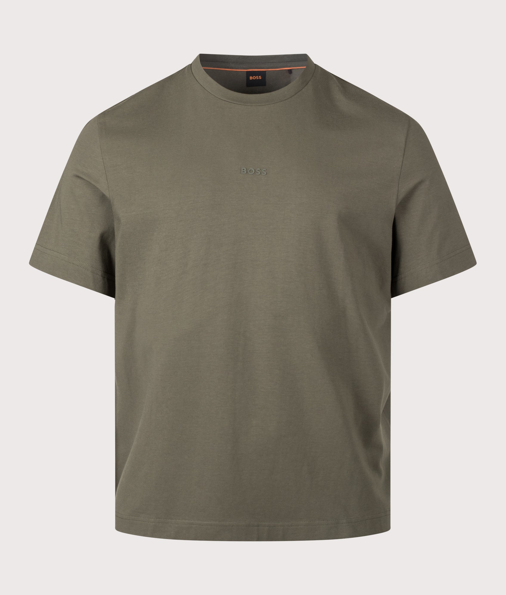 BOSS Relaxed Fit TChup T-Shirt in Bright Green at EQVVS Menswear. Front shot.
