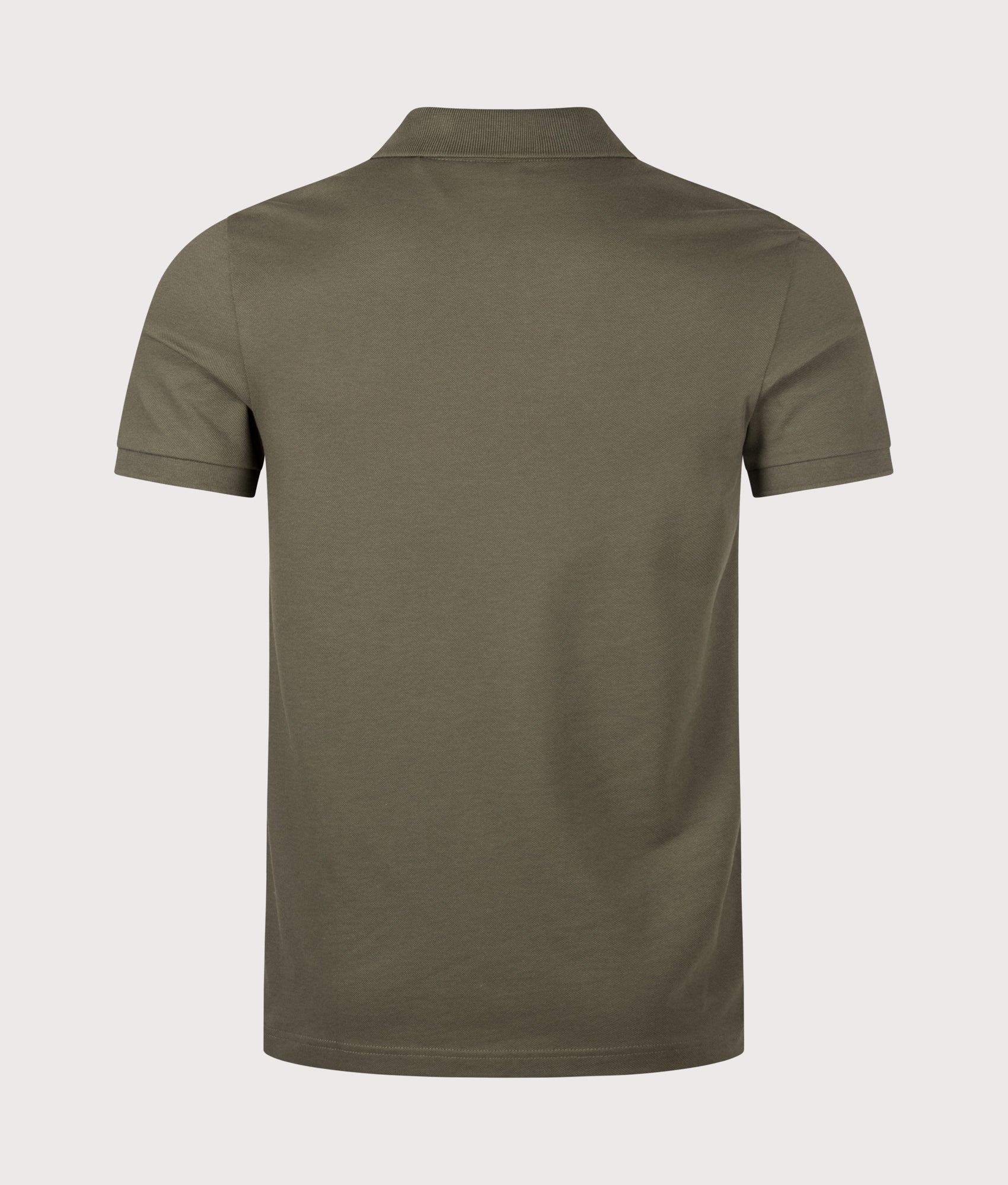 BOSS Slim Fit Passenger Polo Shirt in Bright Green at EQVVS Menswear. Back shot.