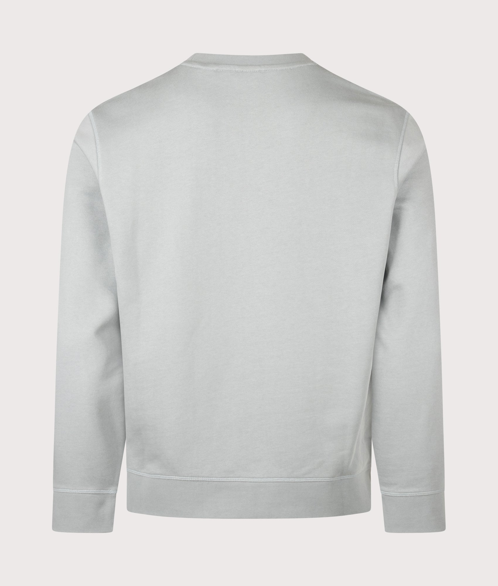 BOSS Regular Fit Westart Sweatshirt in Open Grey at EQVVS Menswear. Back shot.