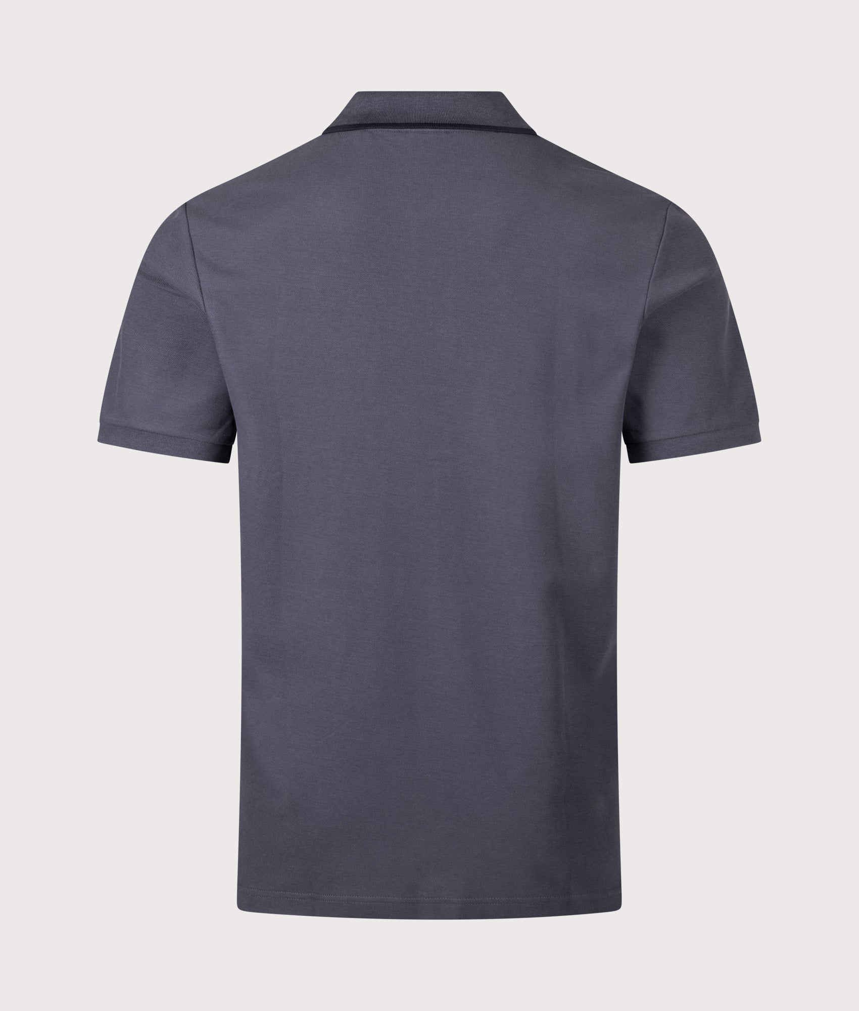 BOSS Regular Fit Phoenix Polo Shirt in Dark Blue at EQVVS Menswear. Back shot.