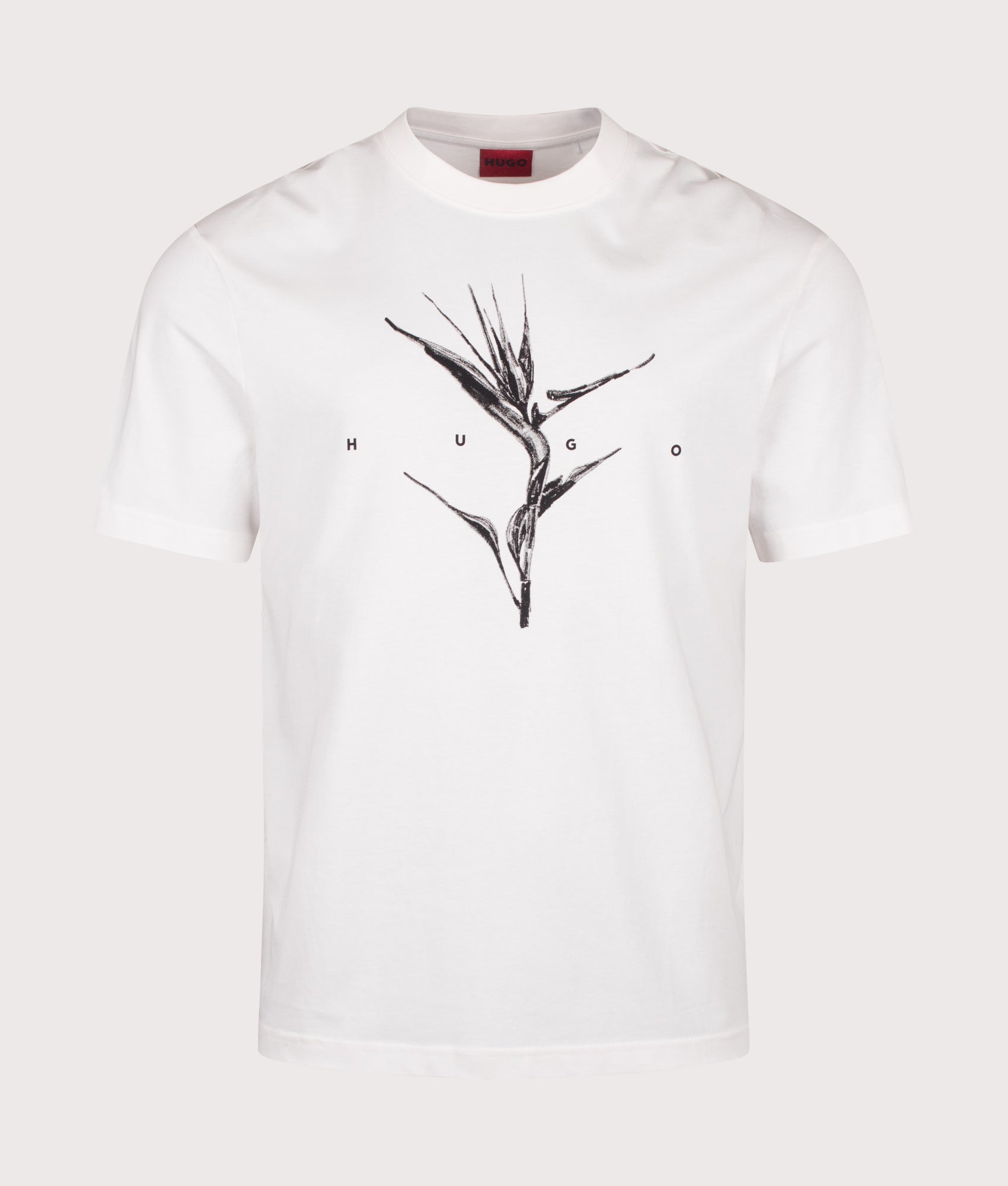 HUGO Relaxed Fit Darise T-Shirt in Natural at EQVVS Menswear. Front shot.