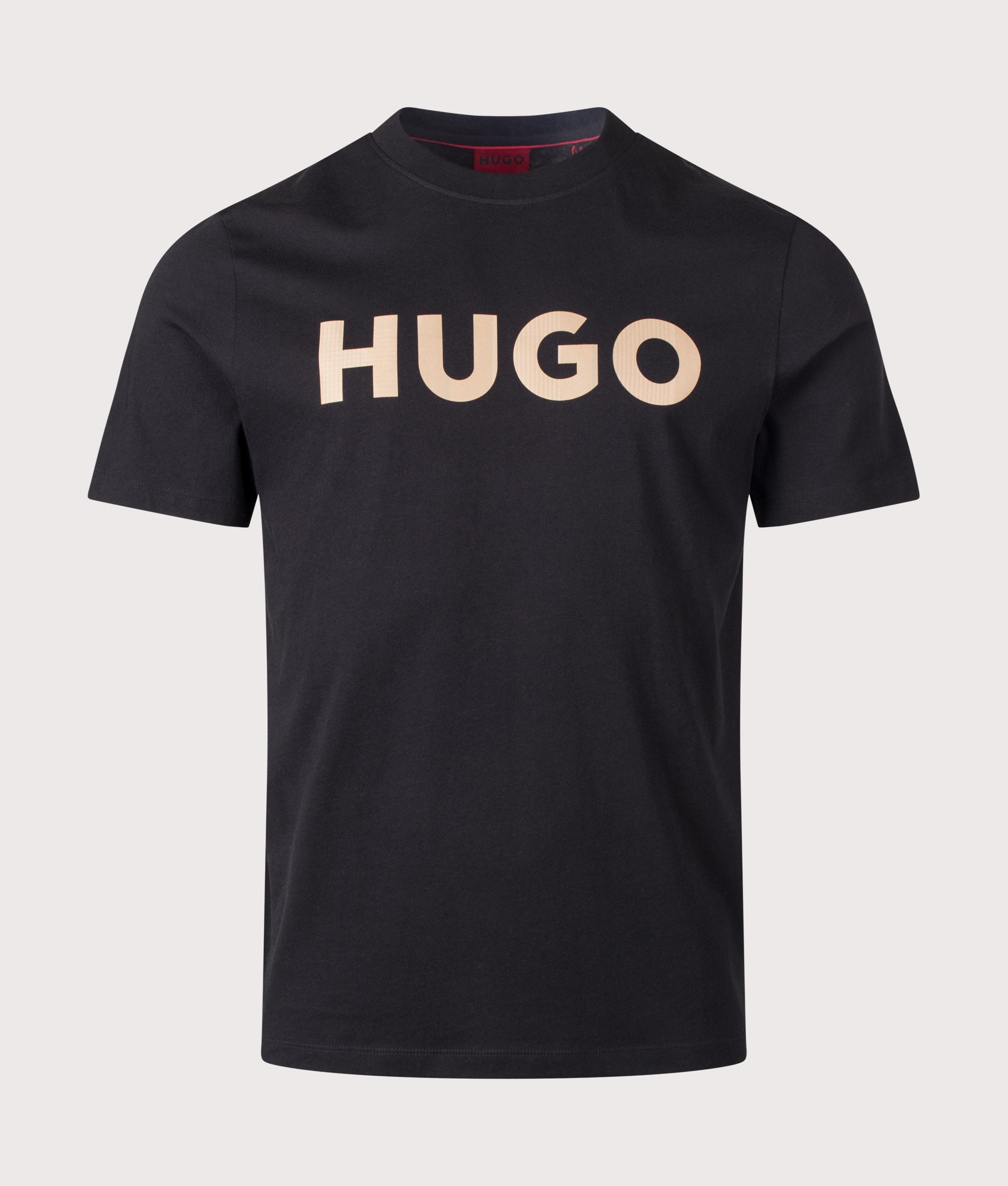 HUGO Dulivio U263 T-Shirt in Black at EQVVS Menswear. Front shot.