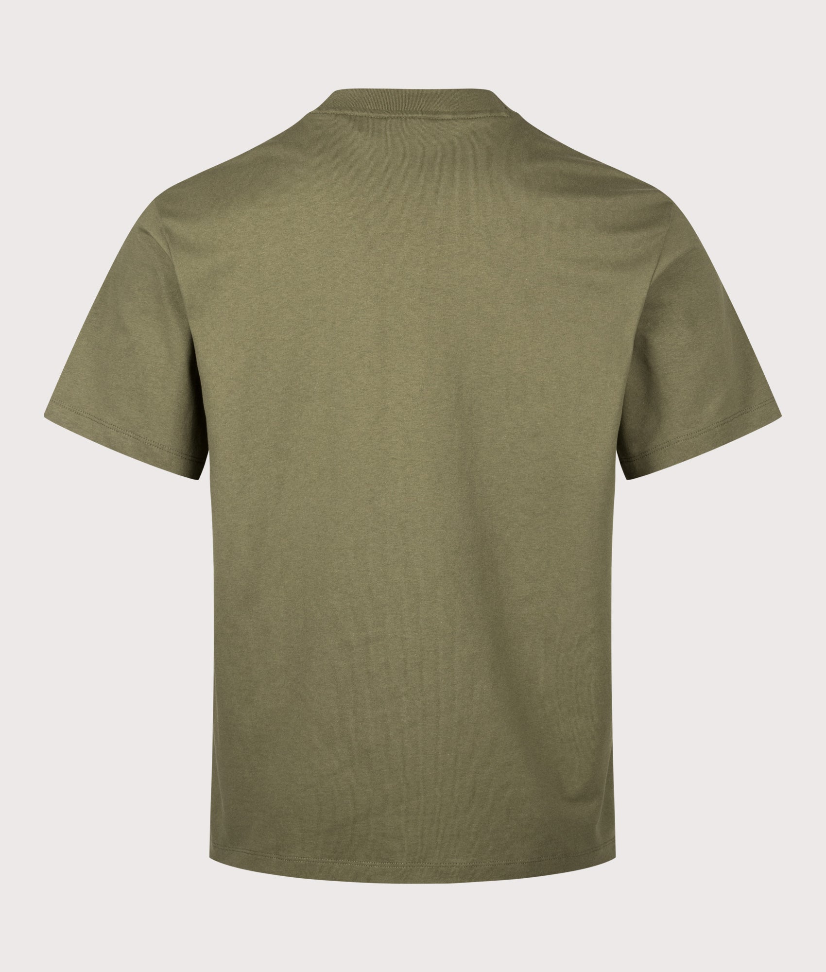 HUGO Relaxed Fit Dapolino T-Shirt in Open Green at EQVVS Menswear. Back shot.
