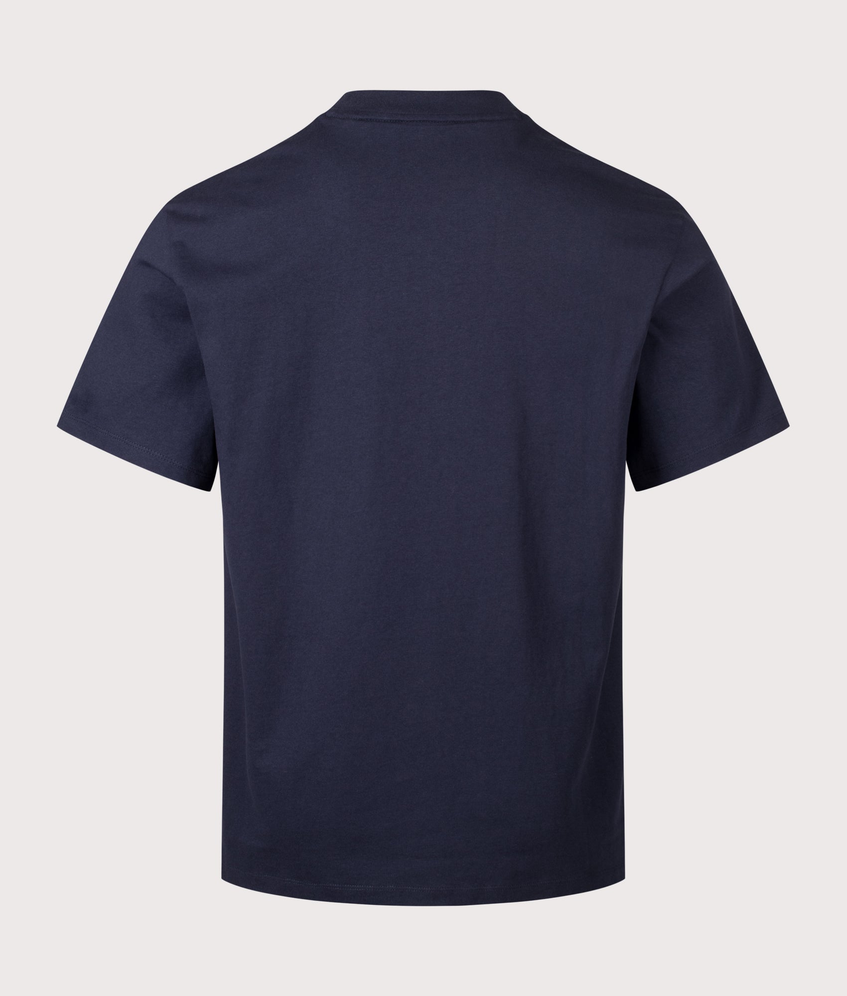 HUGO Relaxed Fit Dapolino T-Shirt in Dark Blue at EQVVS Menswear. Back shot.