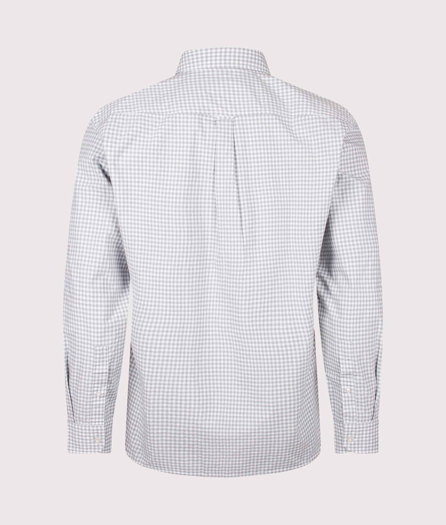 BOSS Rickert M Shirt in White at EQVVS Menswear. Back shot.