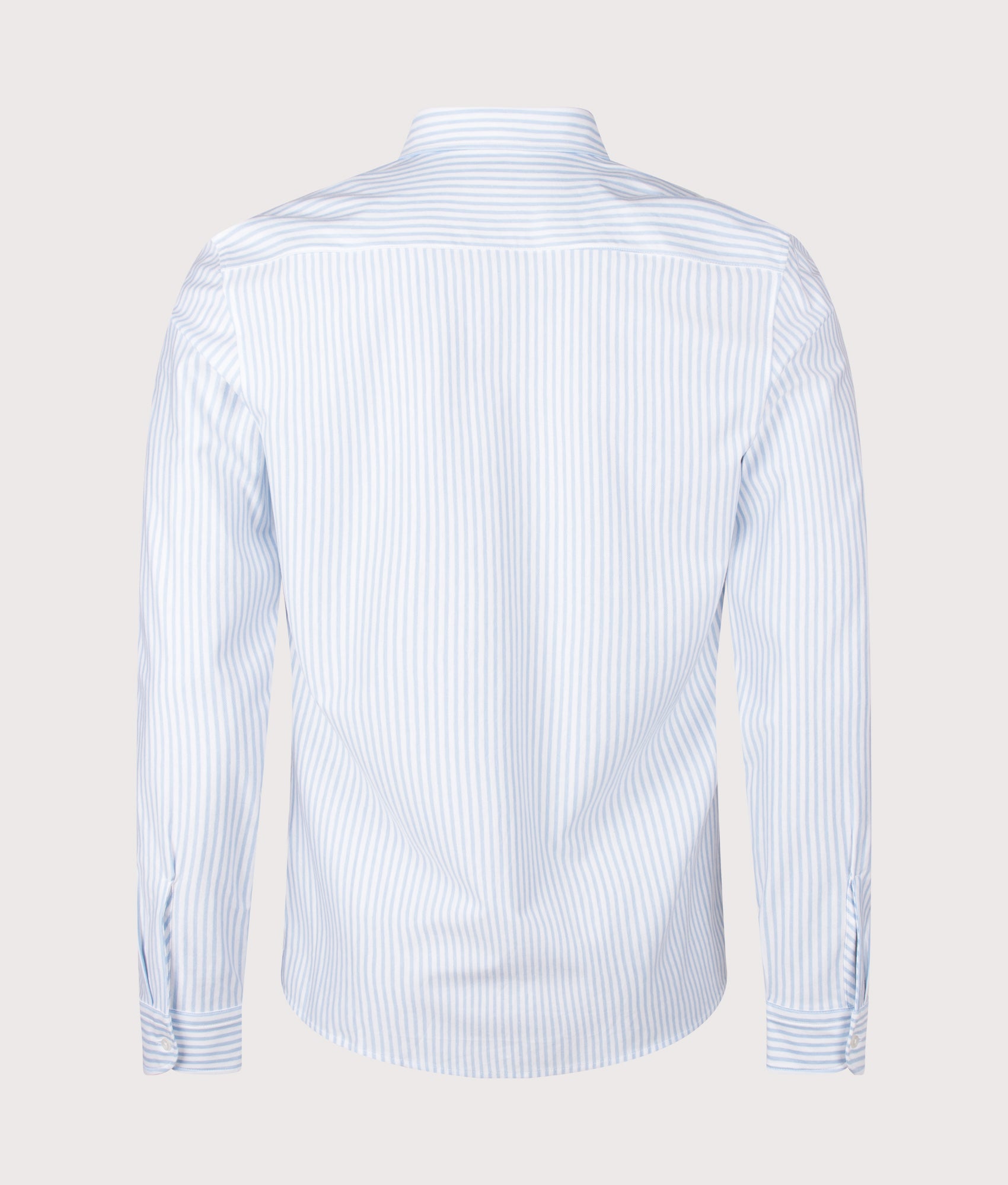 BOSS Slim Fit Mysoft 2 M Shirt in Open Blue at EQVVS Menswear. Back shot.