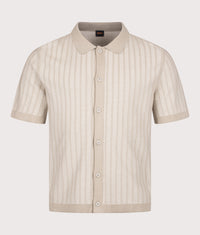 Relaxed Fit Kodd Knitted Polo Shirt: 271 Light Beige 