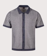 Relaxed Fit Kodd Knitted Polo Shirt: 406 Dark Blue 