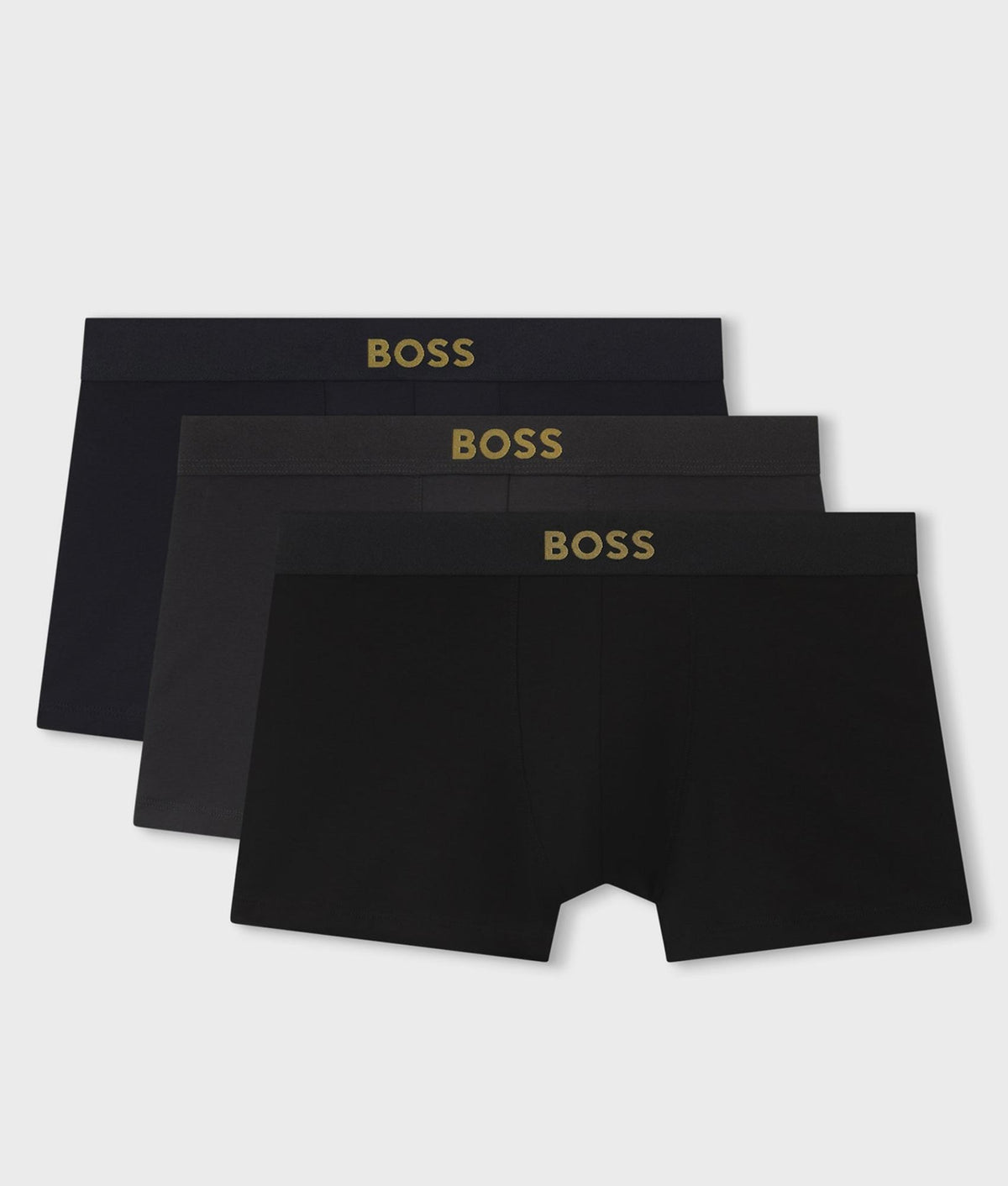 3 Pack Gold Logo Trunks