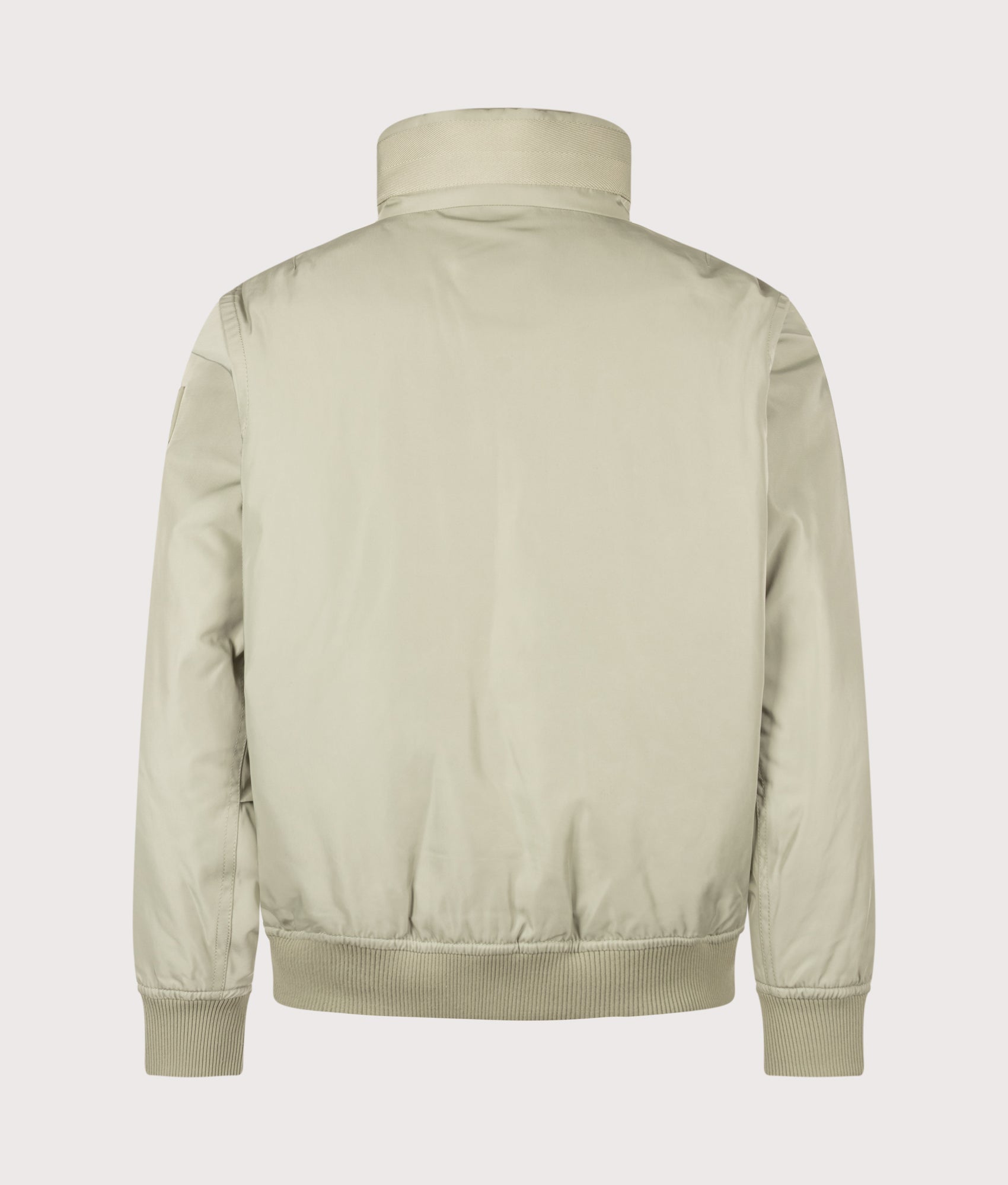 BOSS Relaxed Fit Ojens Jacket in Open Green at EQVVS Menswear. Back shot.