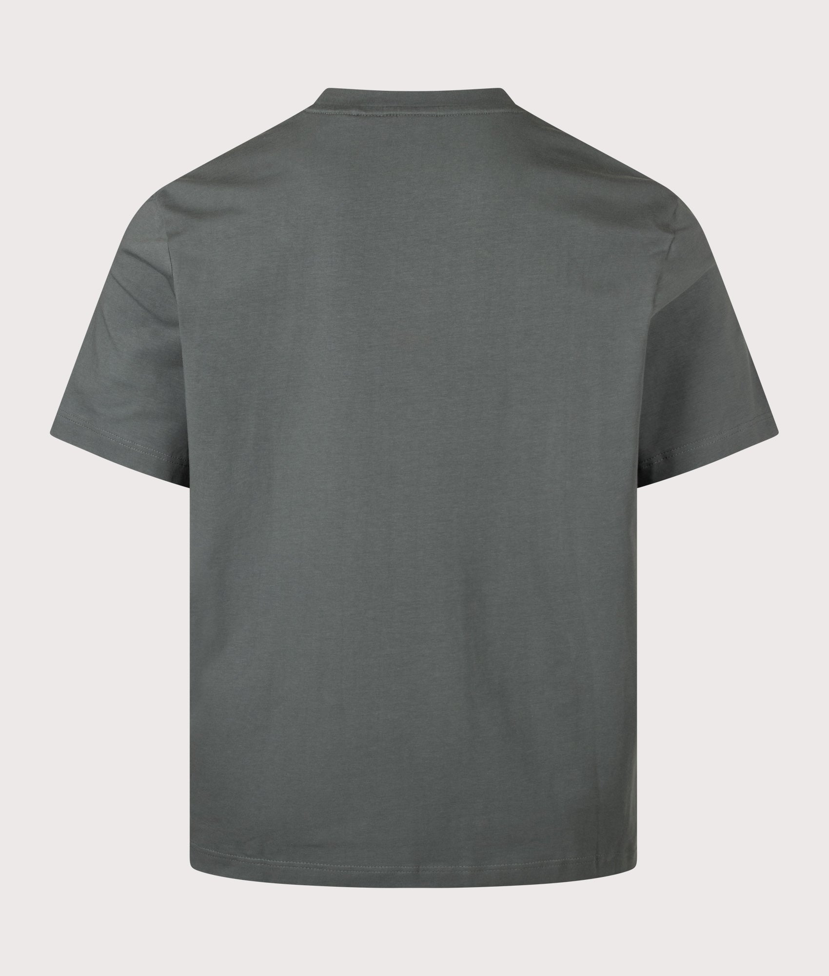 BOSS Relaxed Fit TChup T-Shirt in Open Green at EQVVS Menswear. Back shot.