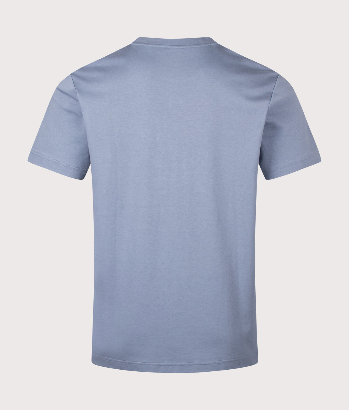 BOSS Regular Fit Te Interlock T-Shirt in Medium Blue at EQVVS Menswear. Back shot.