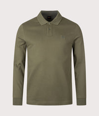Slim Fit Passerby Long Sleeve Polo Shirt: 325 Bright Green 