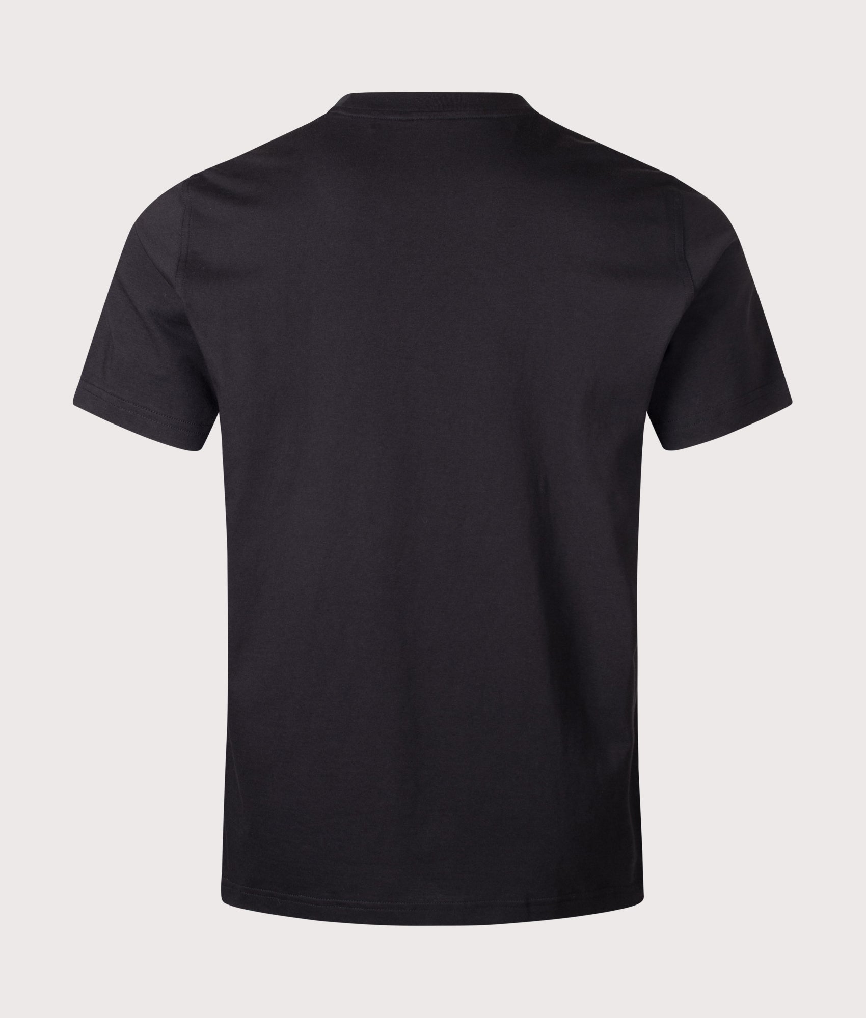 BOSS Regular Fit Te Blueprint T-Shirt in Black at EQVVS Menswear. Back shot.