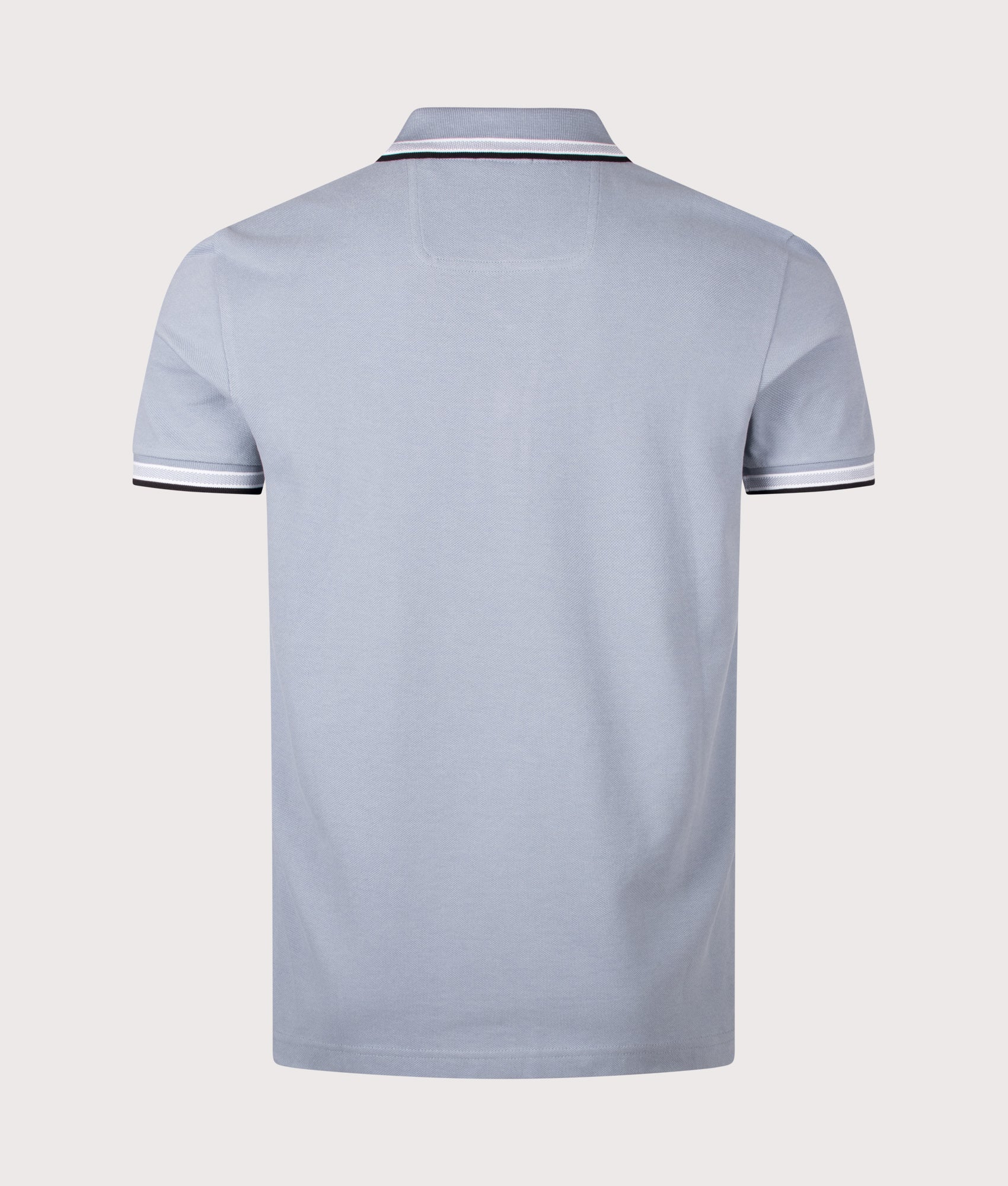 Paddy Polo Shirt in Dark Grey by BOSS. Shot by EQVVS. Back shot.