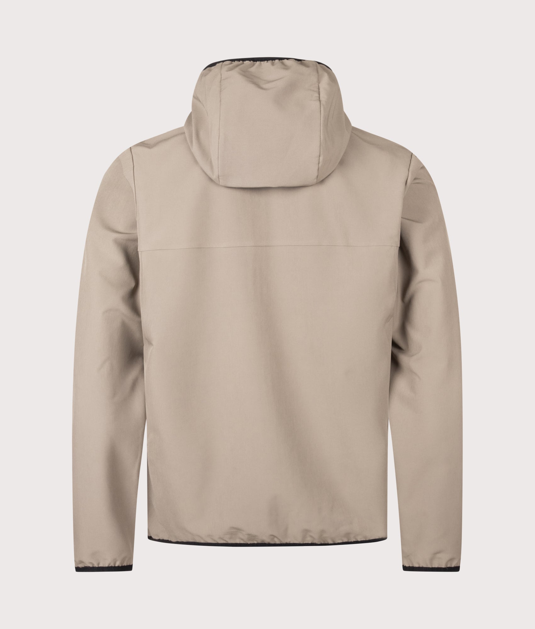 BOSS Slim Fit Commuter Pro Zip Through Hoodie in Light/Pastel Green at EQVVS Menswear. Back shot.