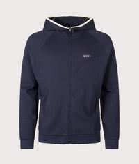 Regular Fit Sense Zip Through Hoodie: 403 Dark Blue 