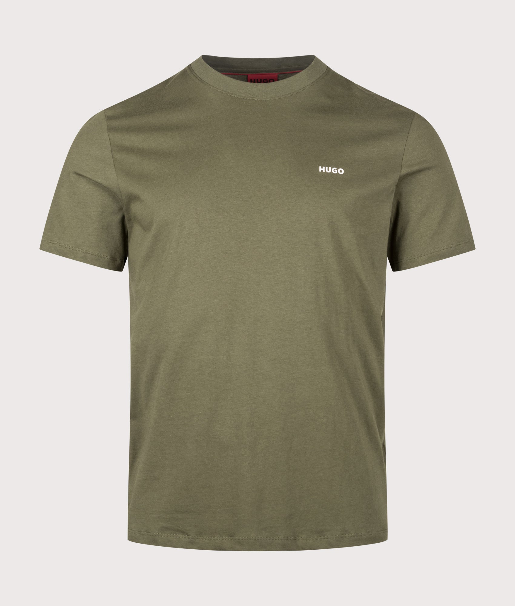 HUGO Dero222 T-Shirt in Open Green at EQVVS Menswear. Front shot.