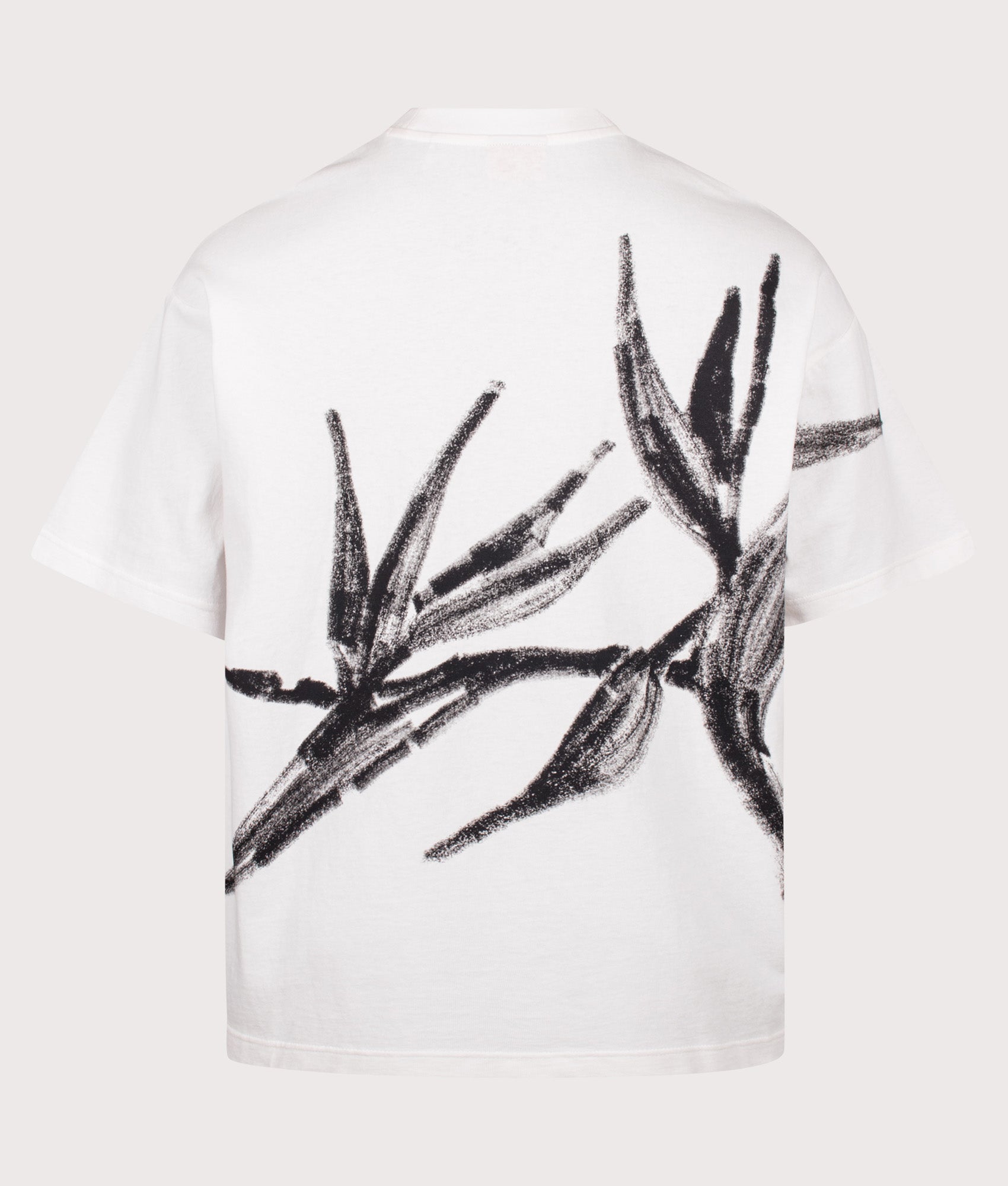 HUGO Oversized Dariso T-Shirt in Natural at EQVVS Menswear. Back shot.