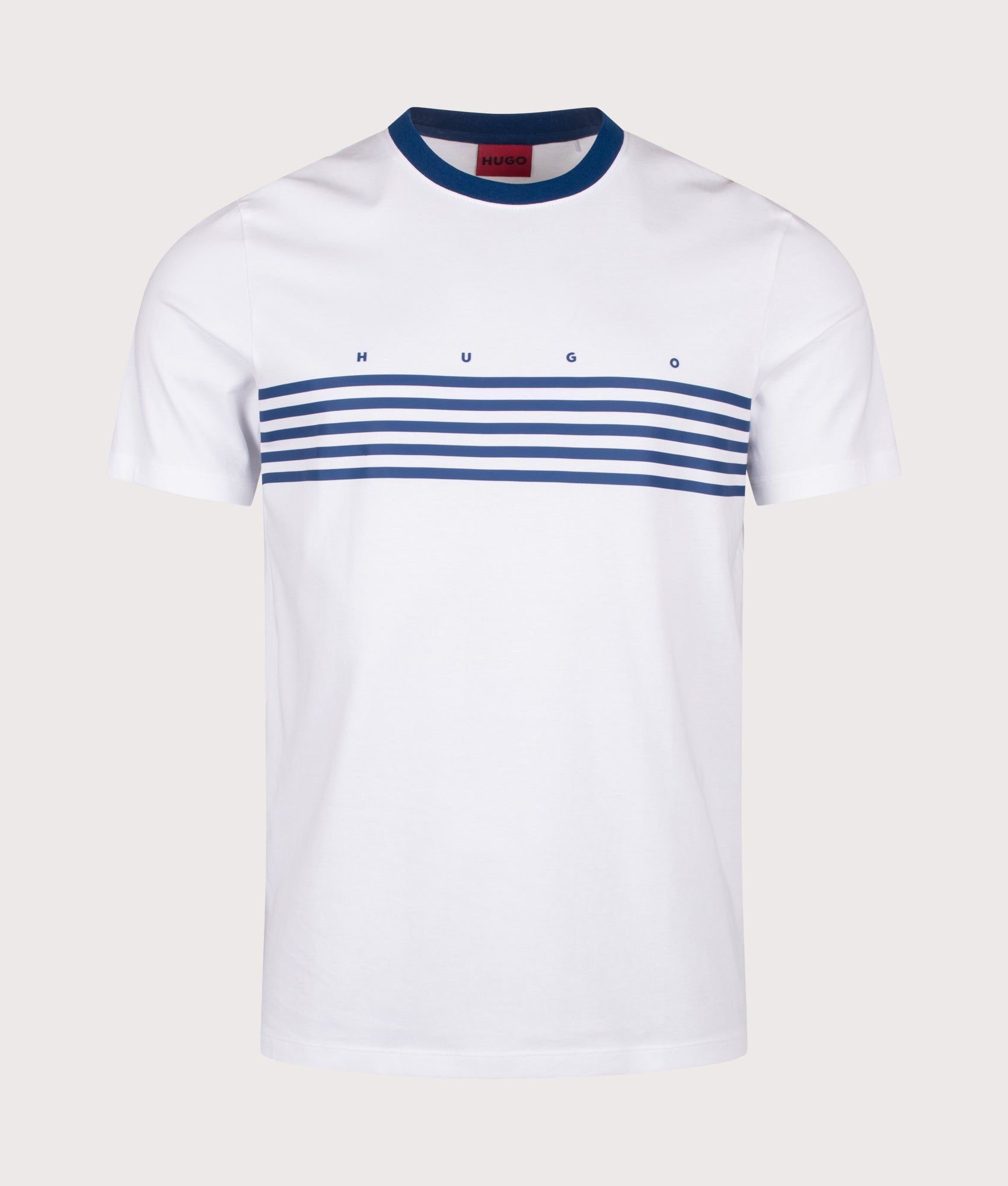 HUGO Dempsy T-Shirt in White at EQVVS Menswear. Front shot.