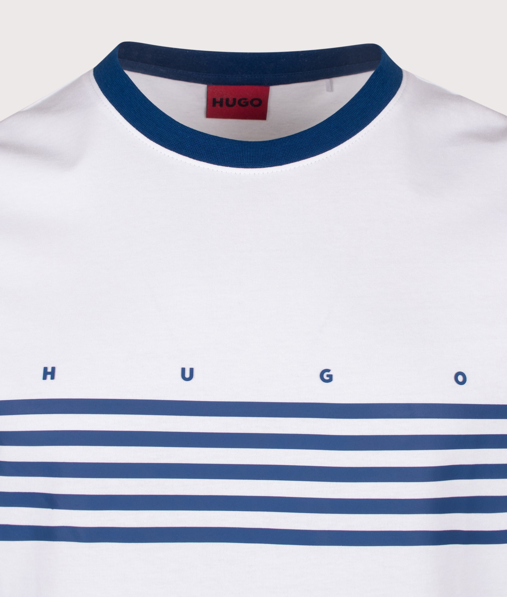 HUGO Dempsy T-Shirt in White at EQVVS Menswear. Front shot.