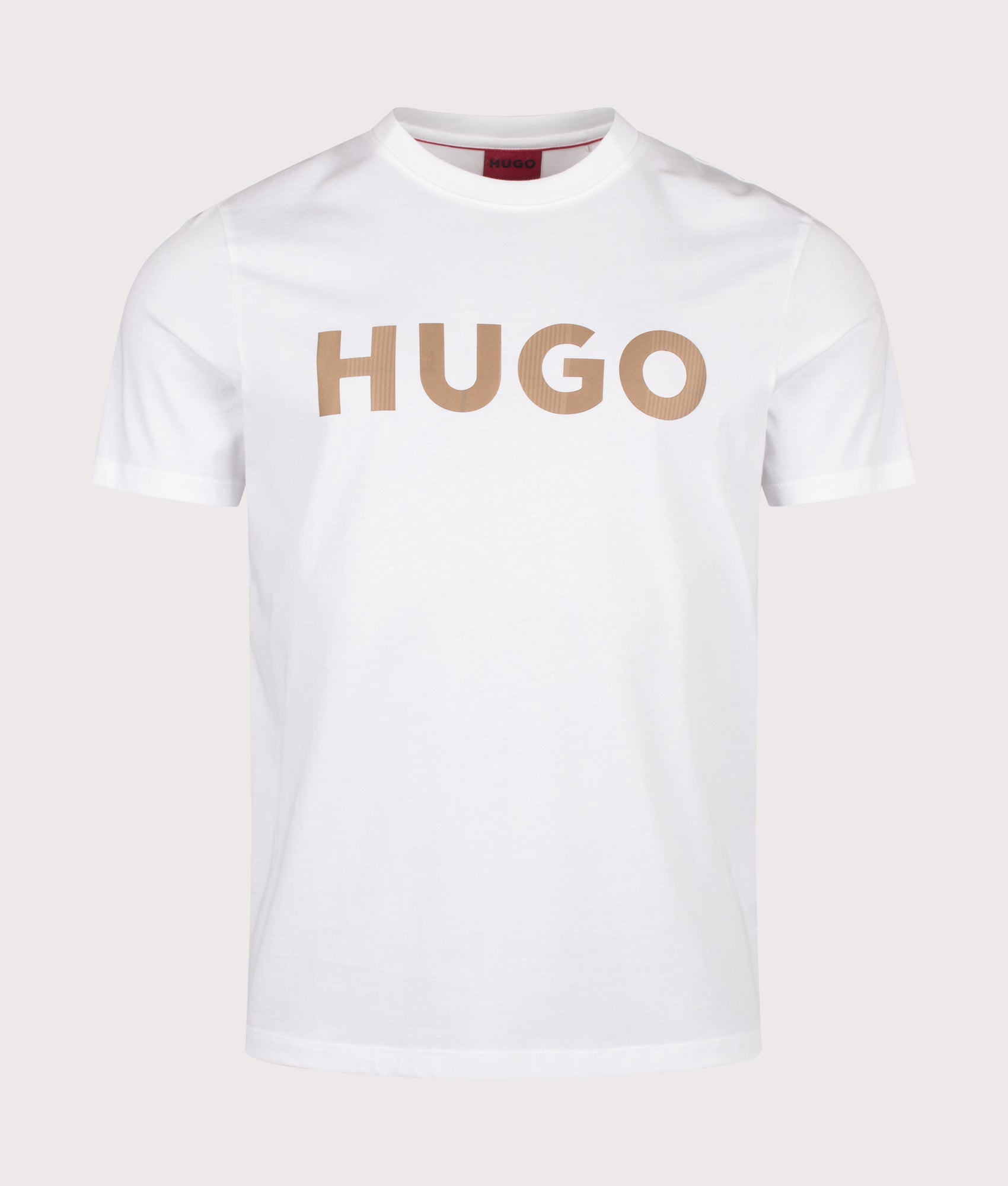 HUGO Dulivio U263 T-Shirt in White at EQVVS Menswear. Front shot.