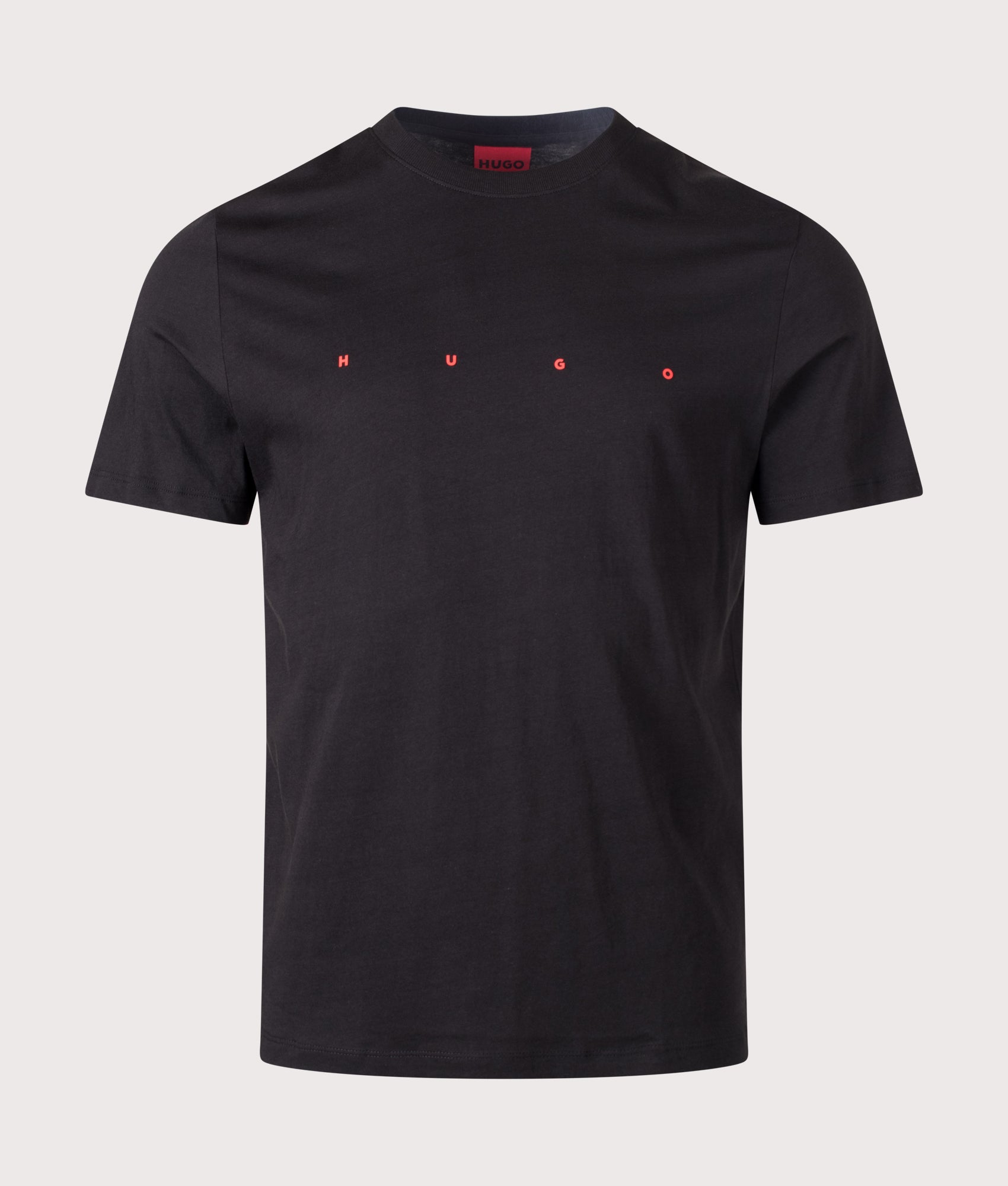 HUGO Dorosi T-Shirt in Black at EQVVS Menswear. Front shot.