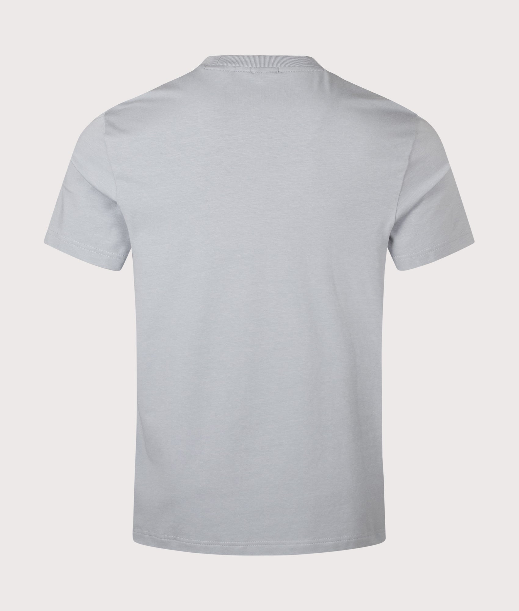BOSS Regular Fit Crew Neck Tee T-Shirt in Dark Grey at EQVVS Menswear. Back shot.