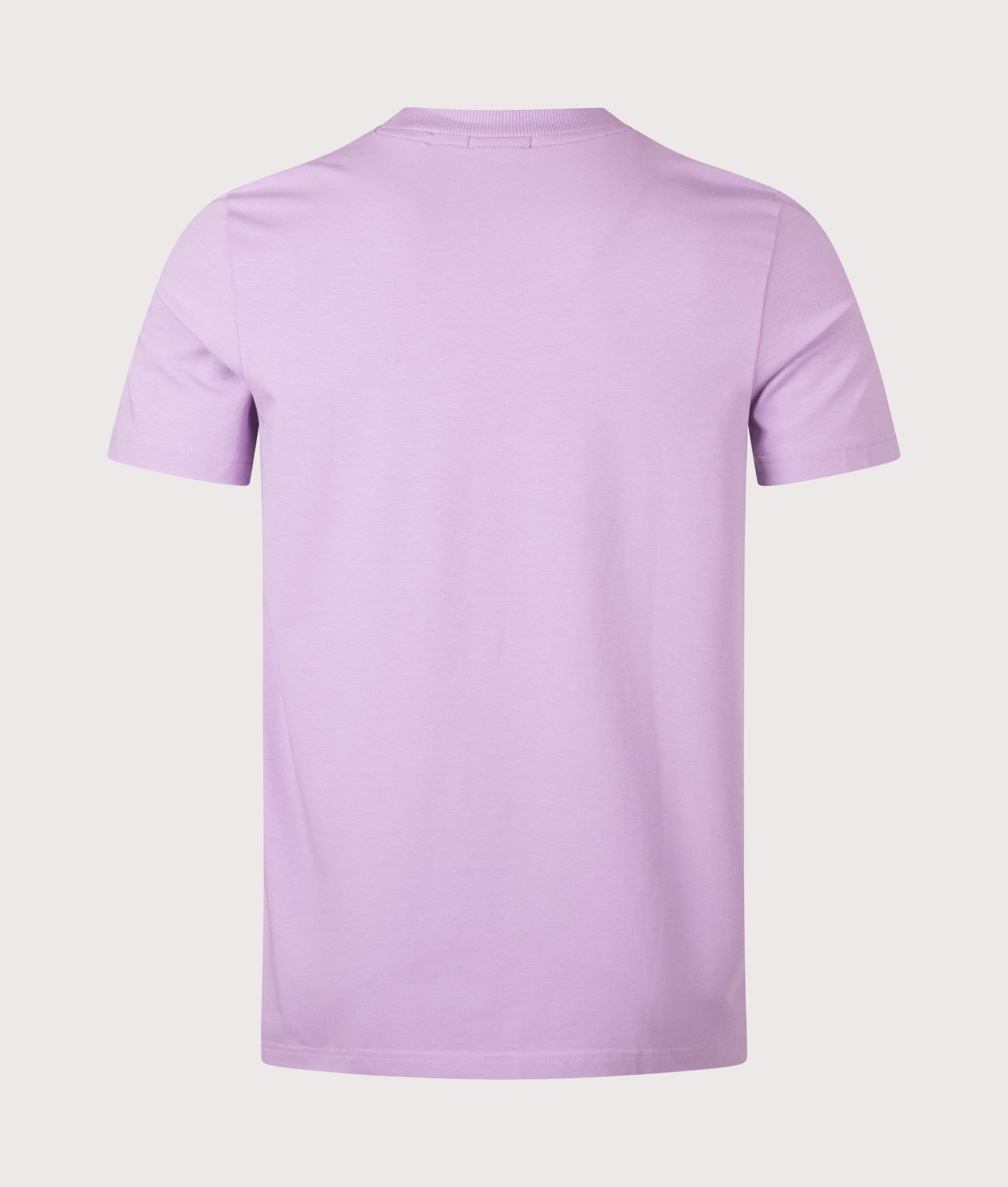 BOSS Crew Neck Tee T-Shirt in Light/Pastel Purple at EQVVS Menswear. Back shot.