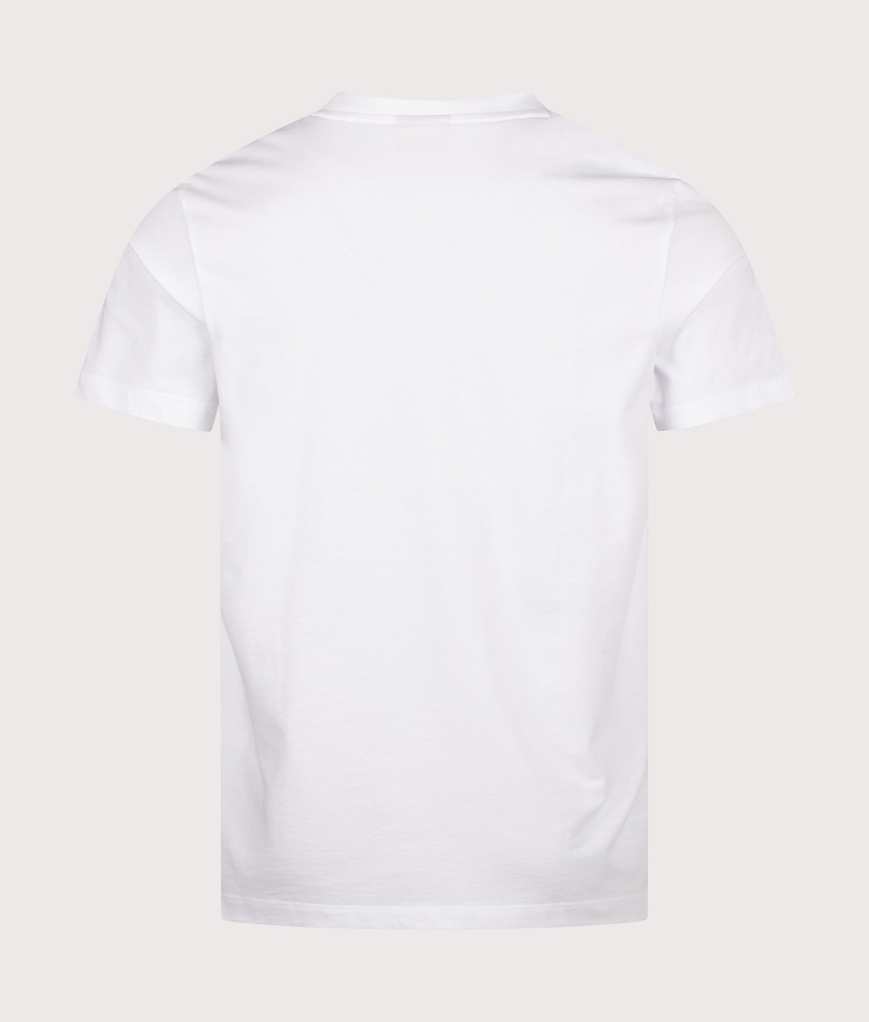 HUGO Regular Fit Diflow T-Shirt in White at EQVVS Menswear. Back shot.