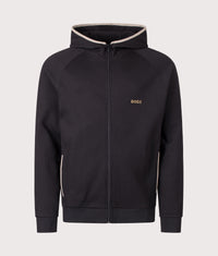 Regular Fit Sense Zip Through Hoodie: 002 Black 