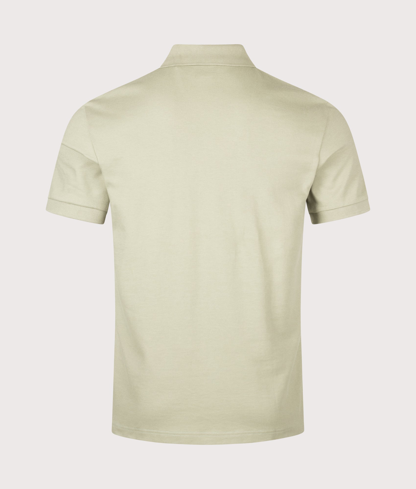 BOSS Slim Fit Passenger Polo Shirt in Open Green at EQVVS Menswear. Back shot.