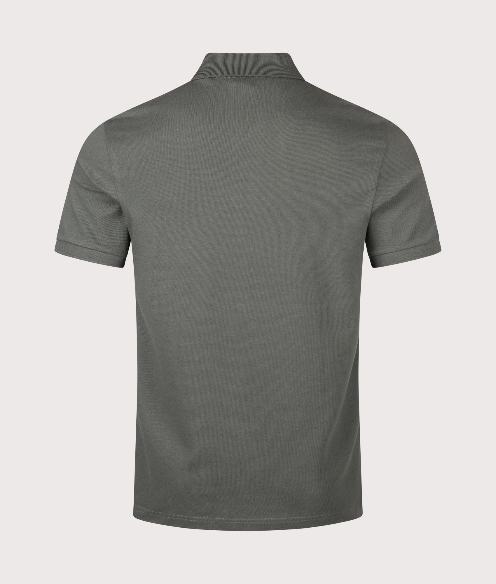 BOSS Slim Fit Passenger Polo Shirt in Open Green at EQVVS Menswear. Back shot.