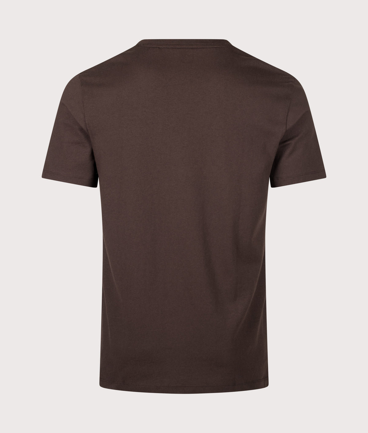 BOSS Regular Fit Tales T-Shirt in Dark Brown at EQVVS Menswear. Back shot.