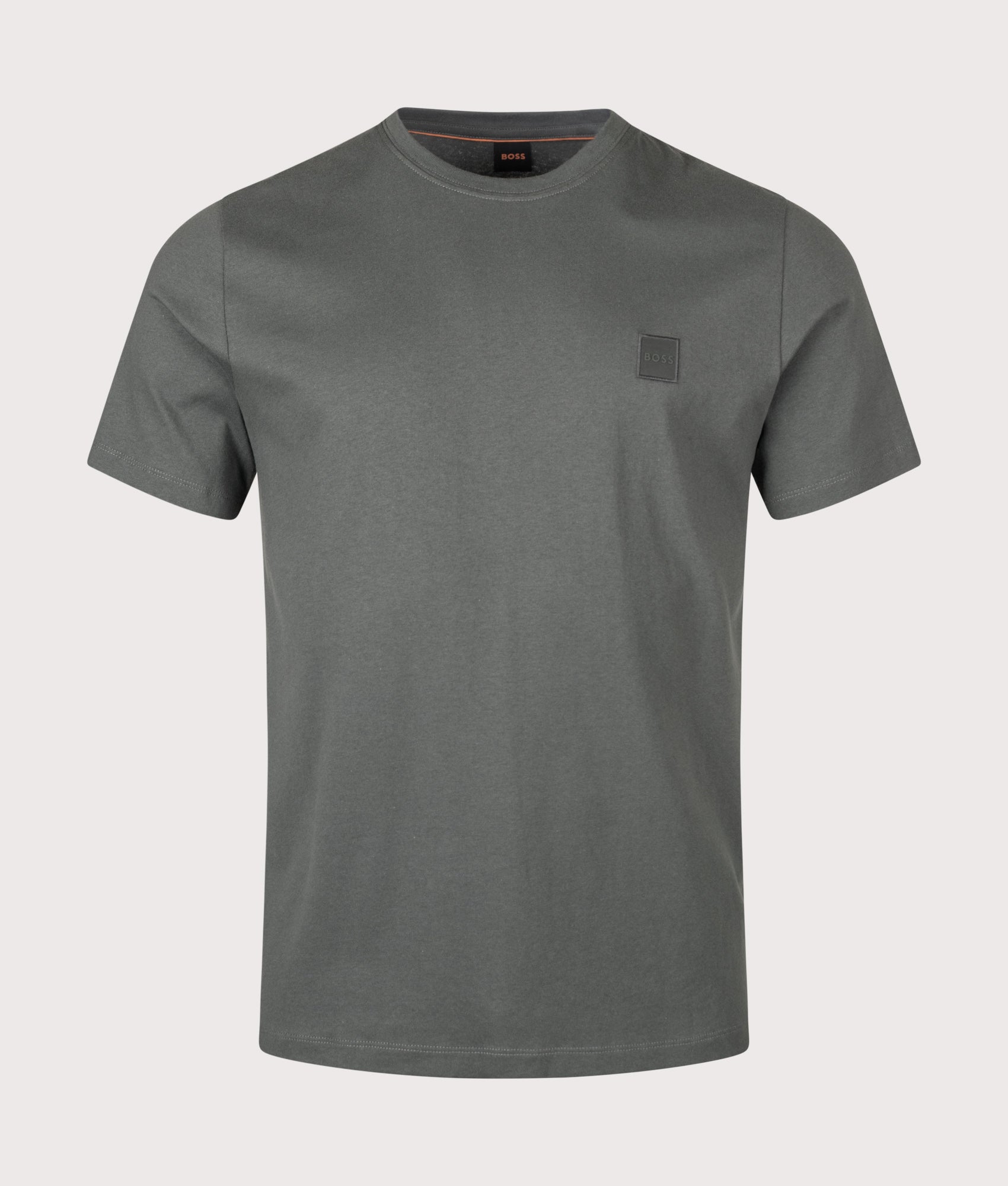BOSS Regular Fit Tales T-Shirt in Open Green at EQVVS Menswear. Front shot.