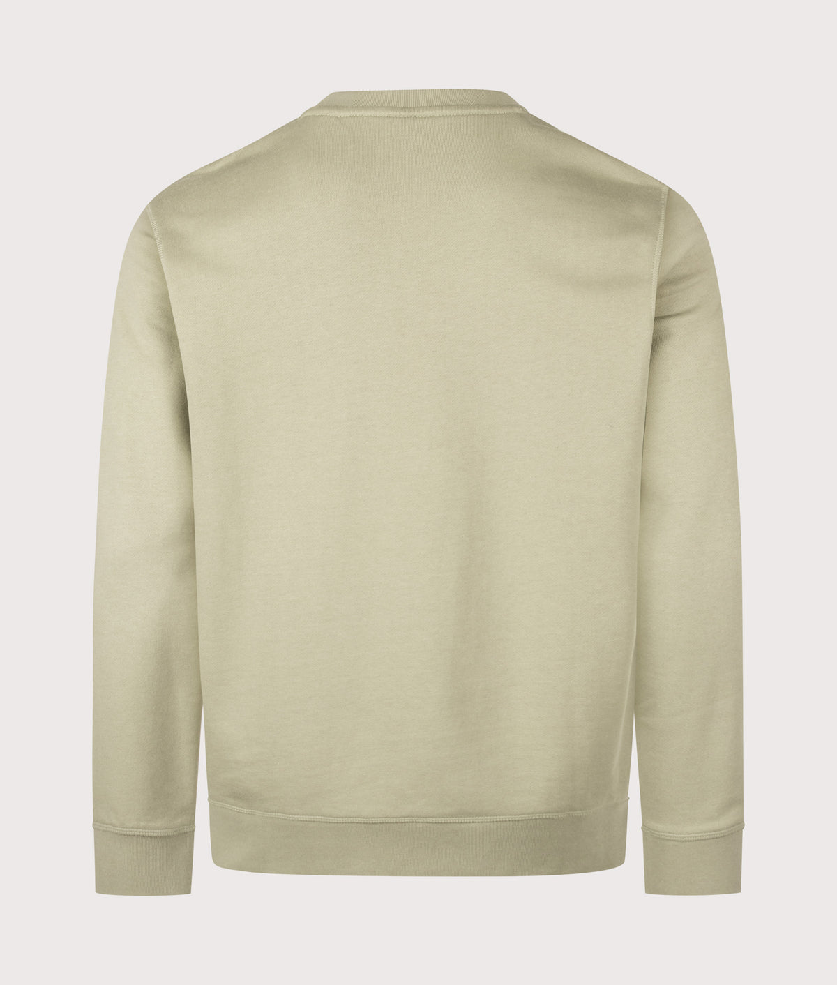 BOSS Regular Fit Westart Sweatshirt in Open Green at EQVVS Menswear. Back shot.